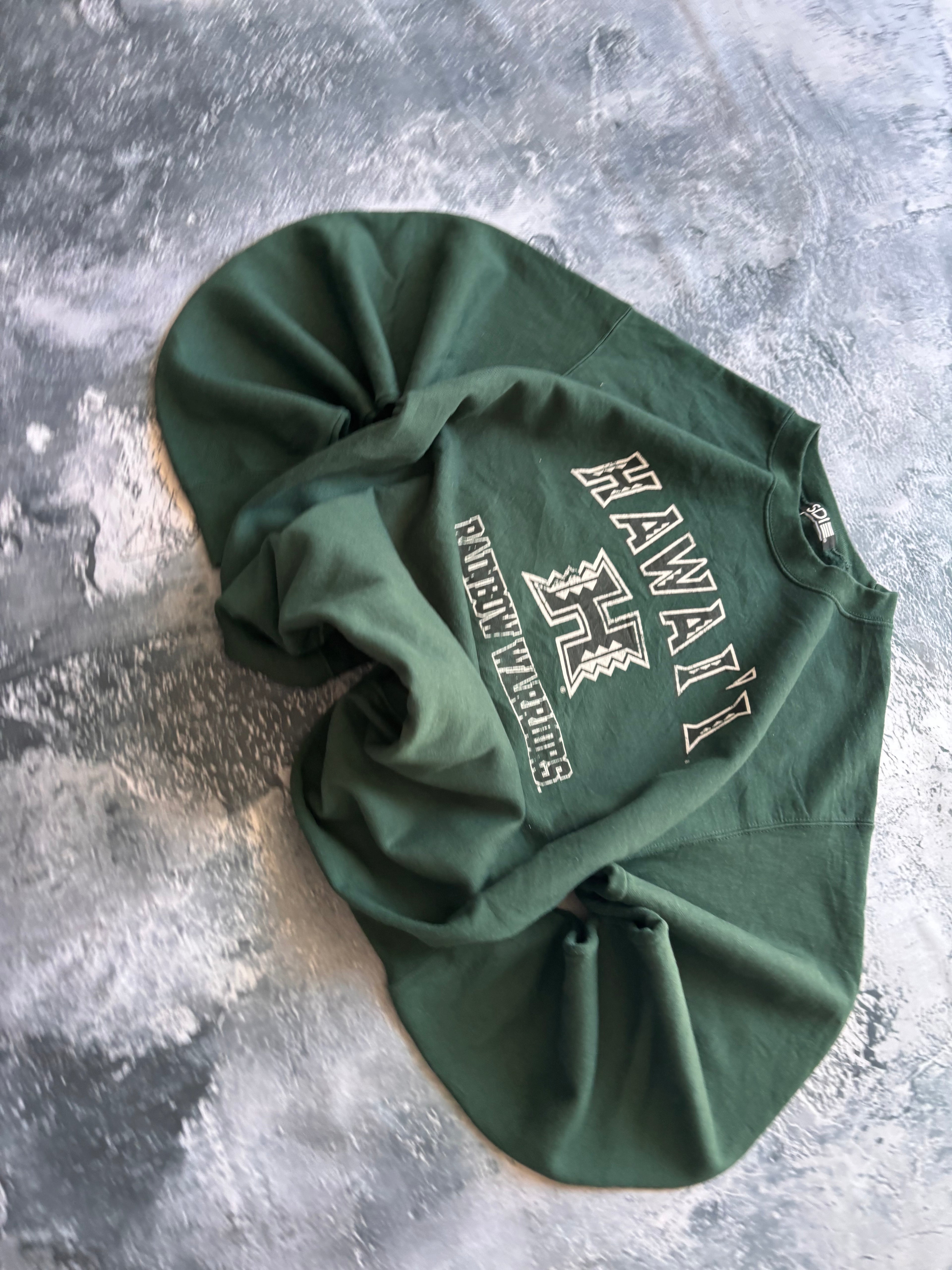 bluza crewneck HAWAI ciemnozielona oversize