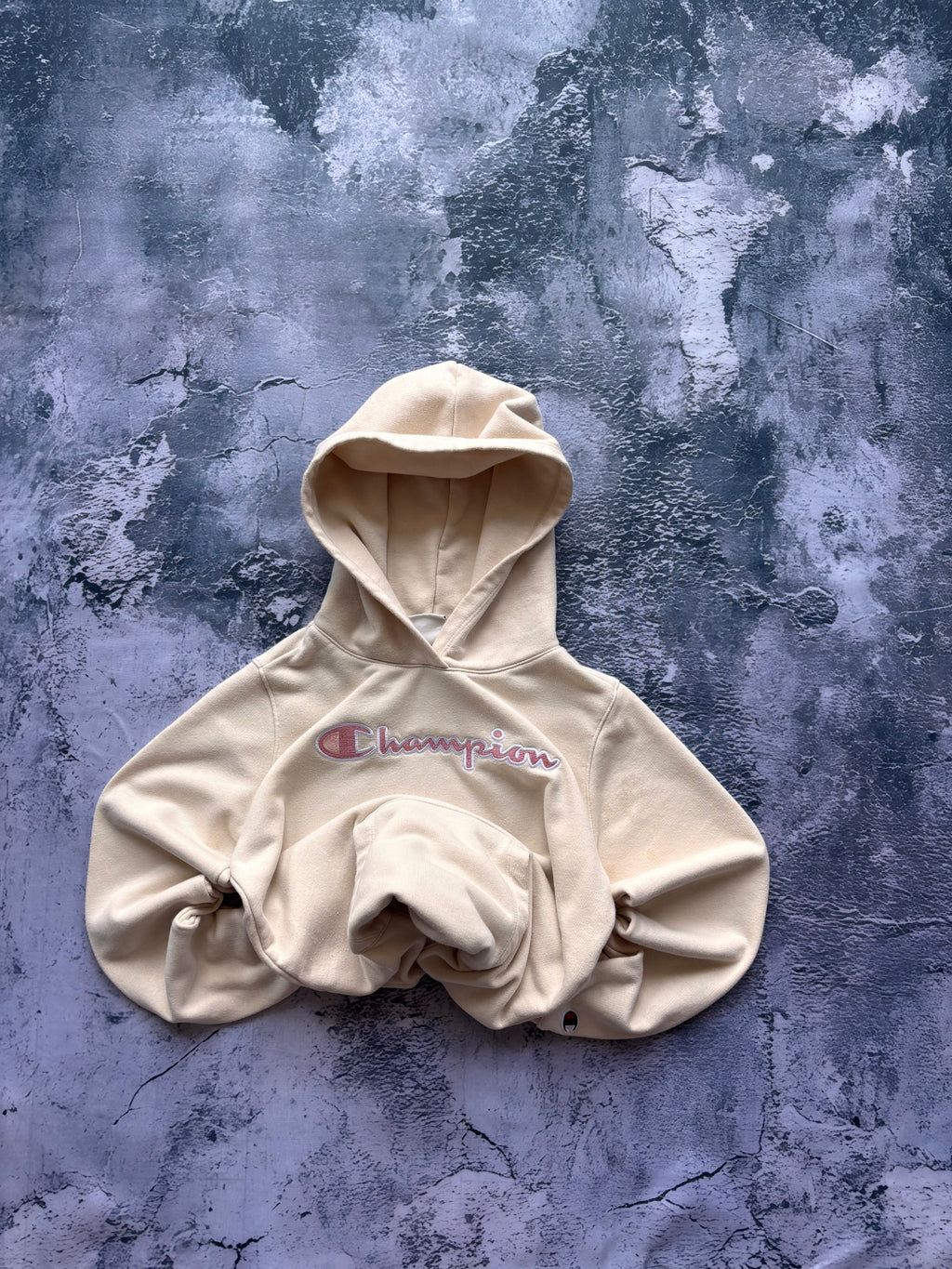 bluza hoodie champion kremowa pink damska prosty krój cute