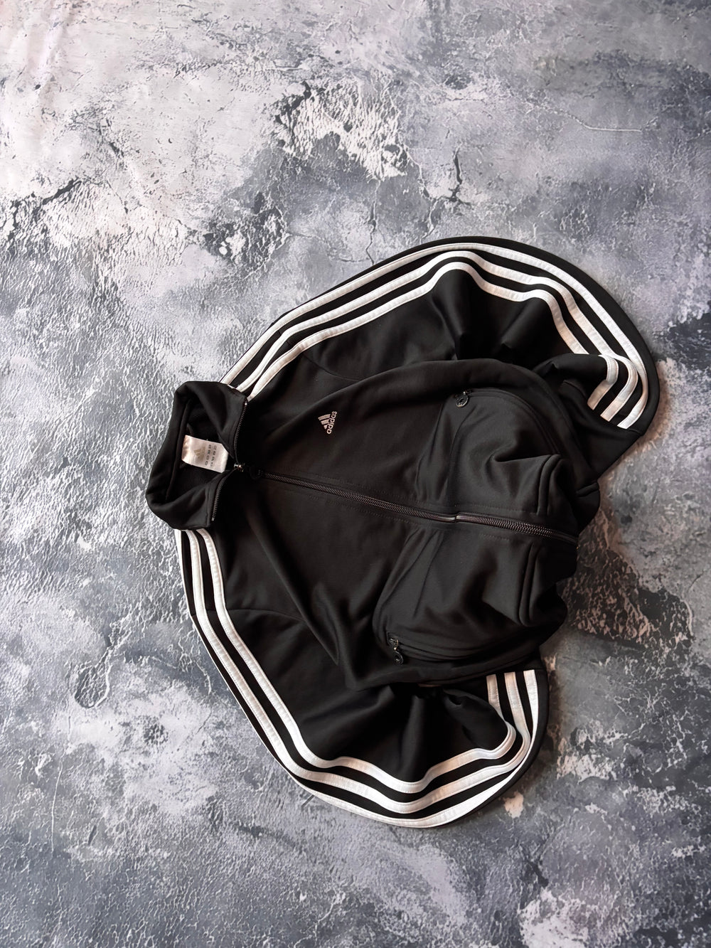 bluza zip przylegający krój basic ADIDAS