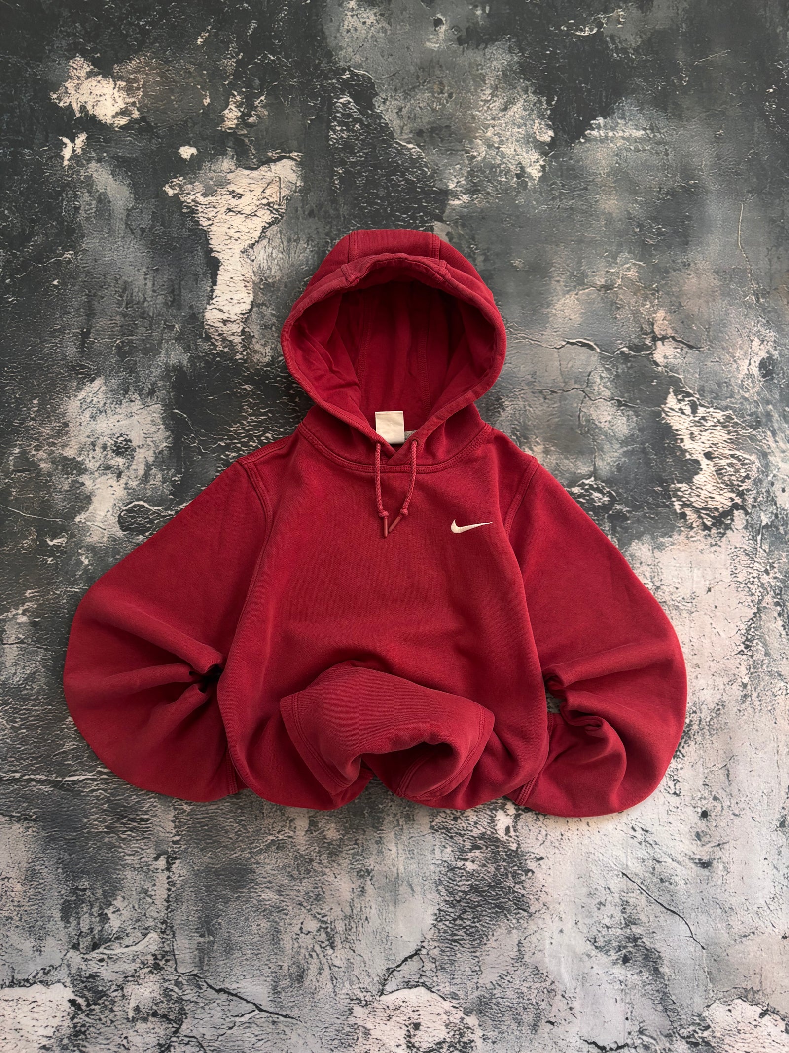 Bluza hoodie oversize czerwona american vintage oldschool retro streetwear nike basic