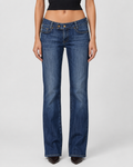 Jeans spodnie Y2K low waist bootcut vintage retro straight leg z ozdobnymi kieszeniami