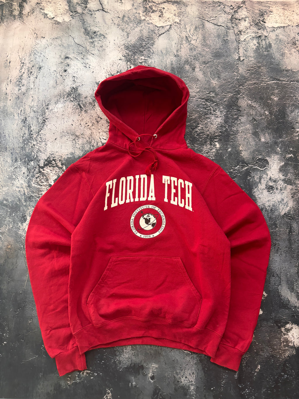 bluza hoodie vintage czerwona red FLORIDA RED CHAMPION