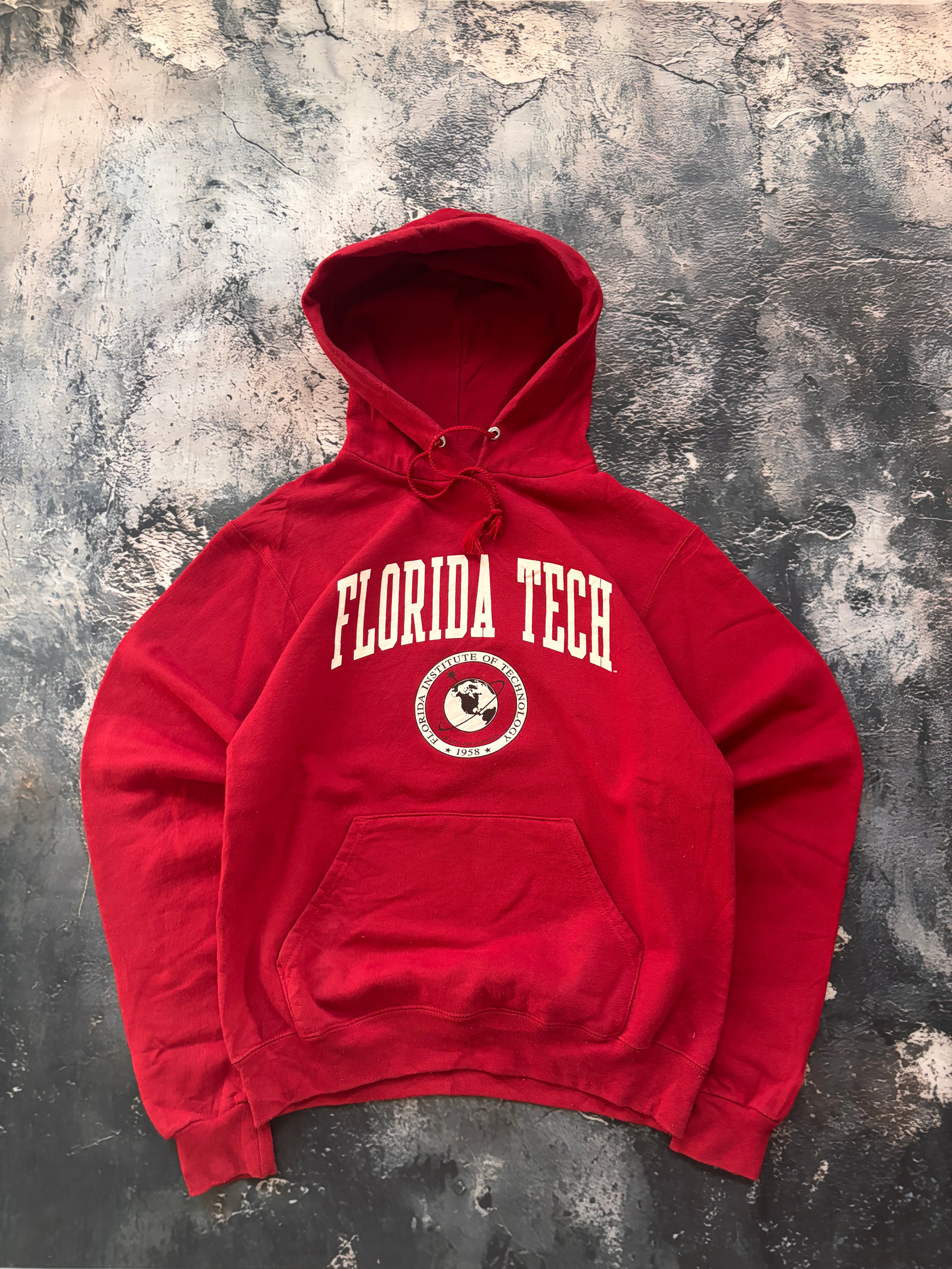 bluza hoodie vintage czerwona red FLORIDA RED CHAMPION
