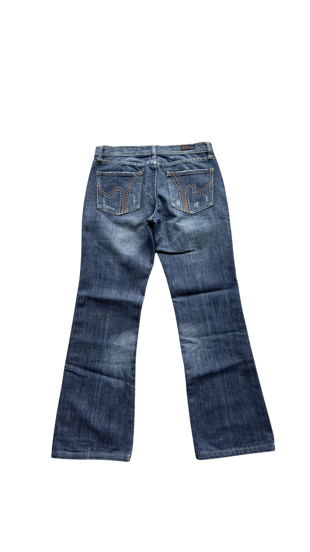 Jeans bootcut spodnie granatowe y2k