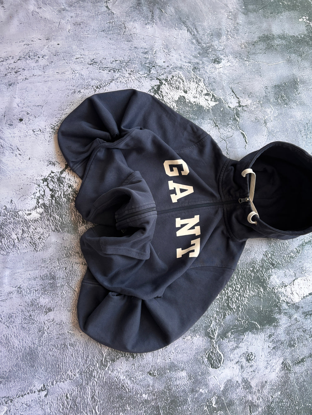 Bluza zip hoodie gant perosty krój vintage