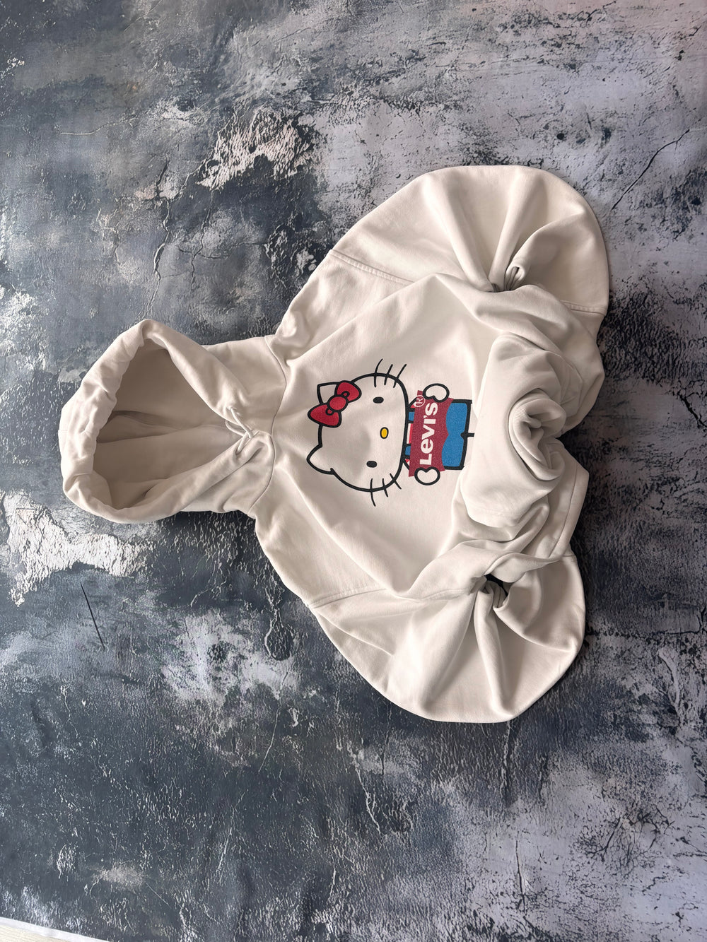 bluza hoodie HELLO KITTY X LEVIS vintage biała
