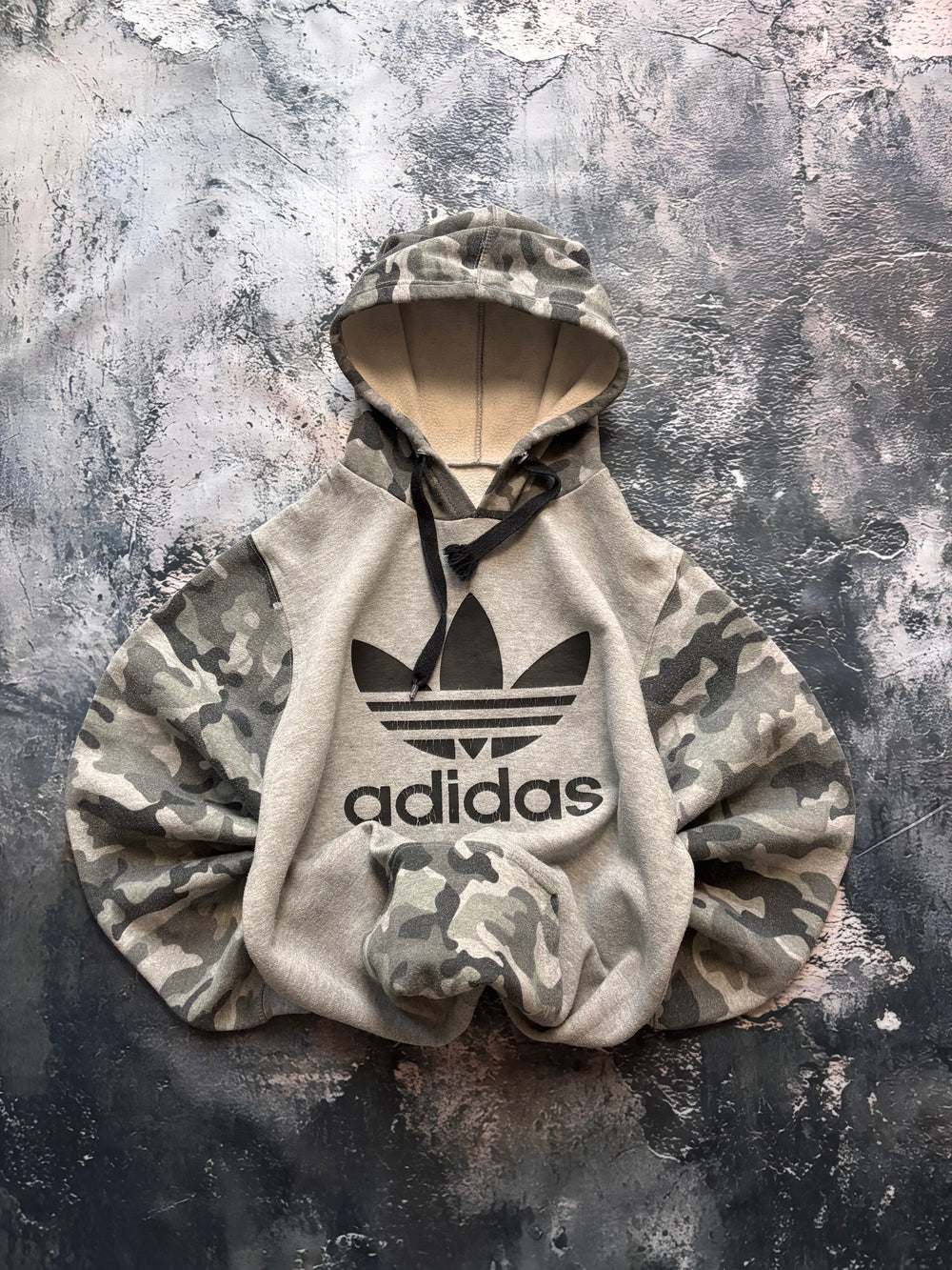 bluza hoodie Adidas camo military retro 90s