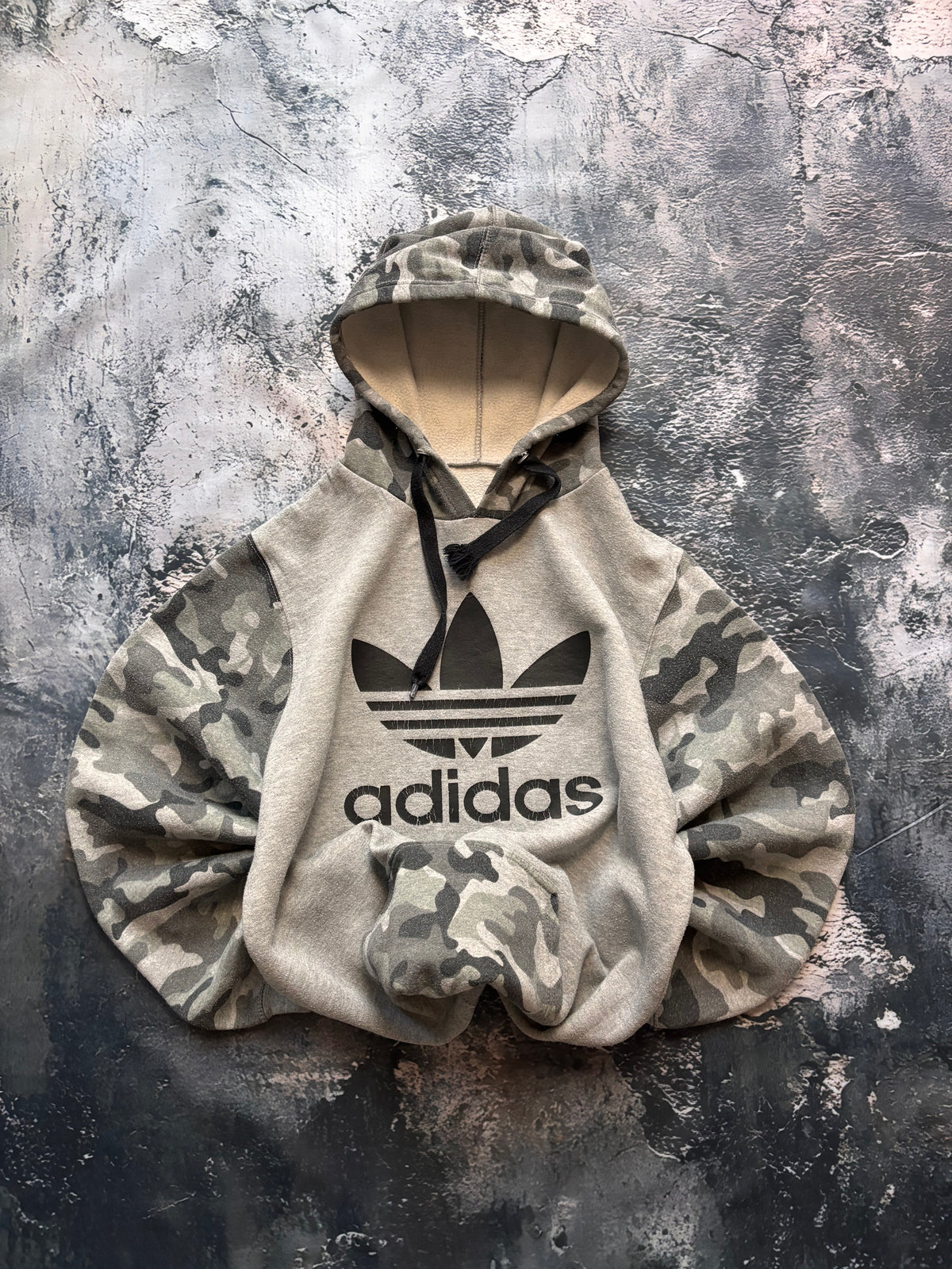 bluza hoodie Adidas camo military retro 90s