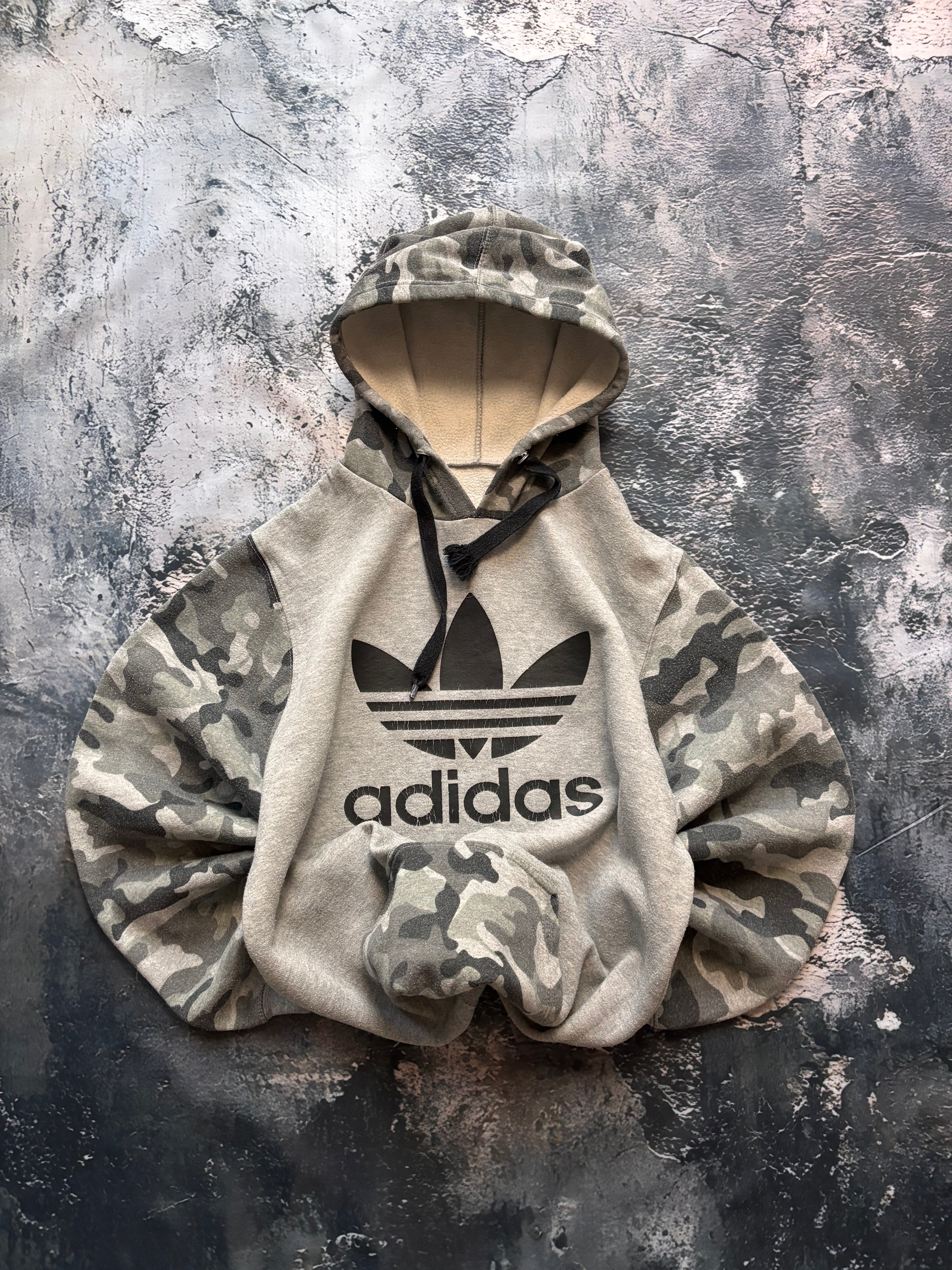 bluza hoodie Adidas camo military retro 90s