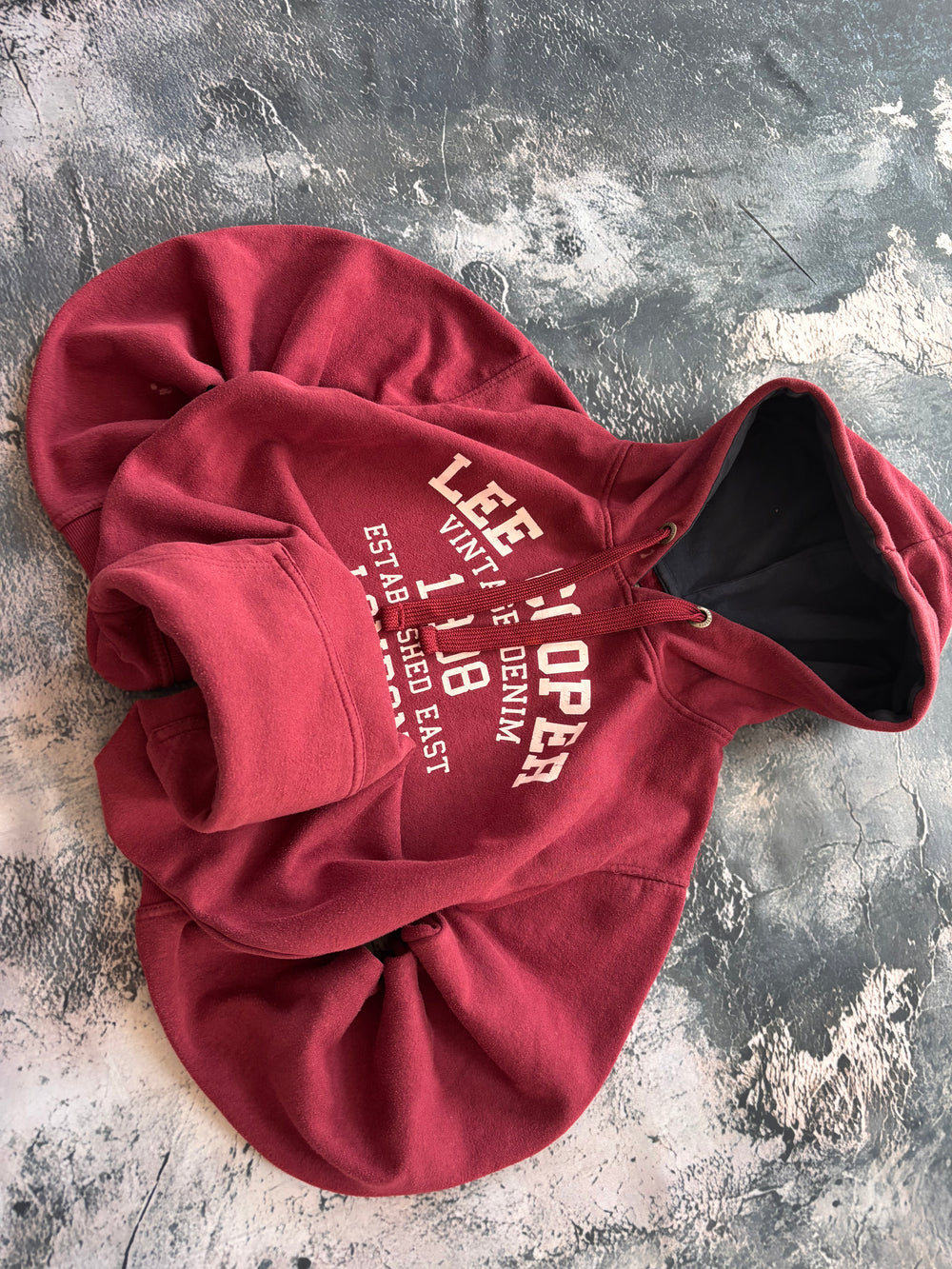 bluza hoodie LEE COOPER 1908 vintage retro american  burgundowa