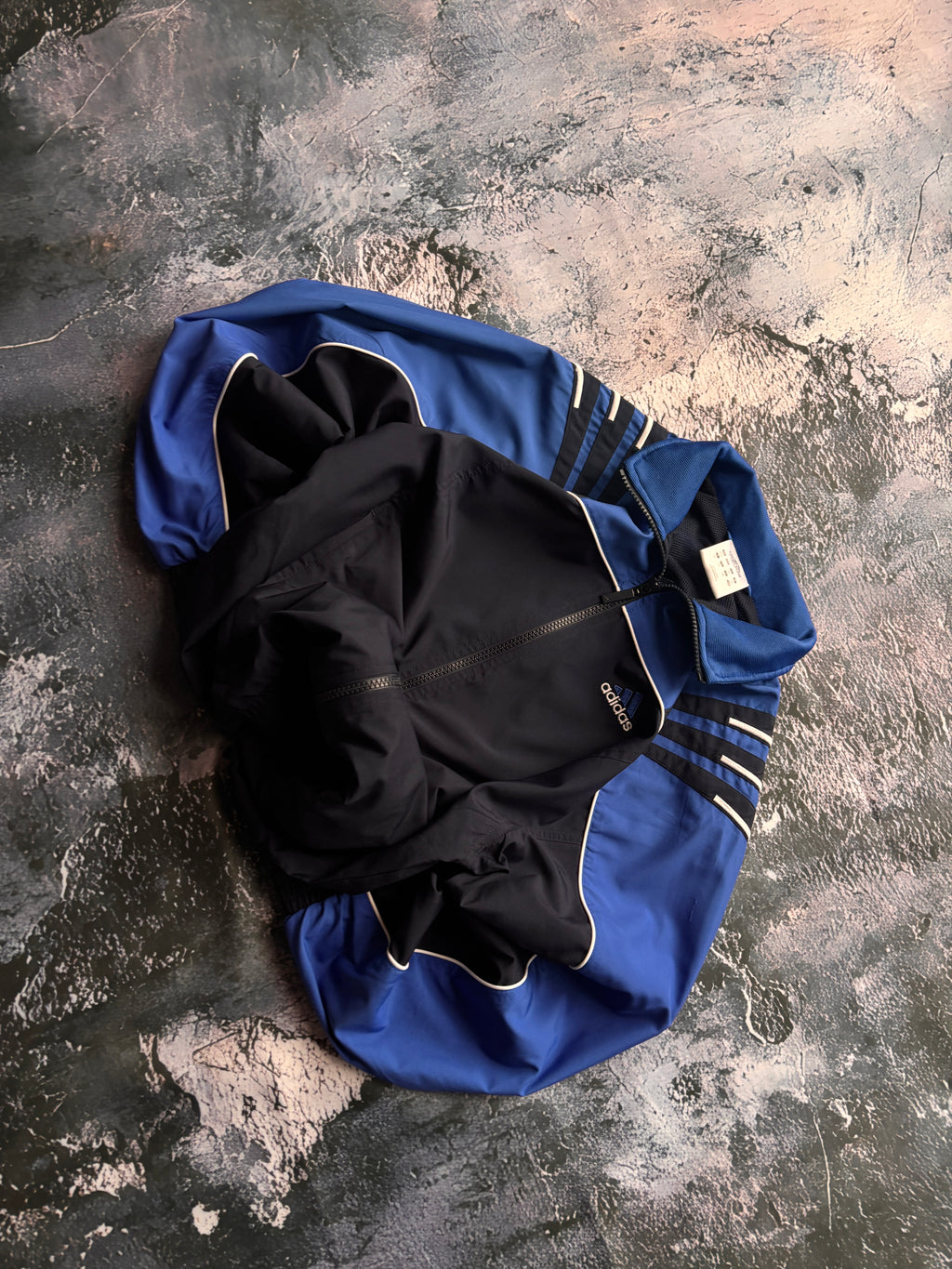 bluzo kurtka vintage adidas z lat 90s granatowo czarna retro lata 90