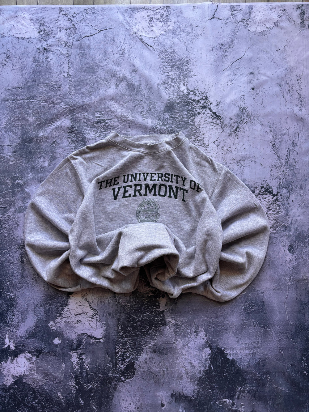 Bluza crewneck VERMONT vintage szara oversize retro