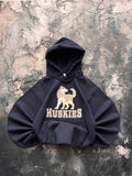 Bluza hoodie granatowa HUSKIES vintage