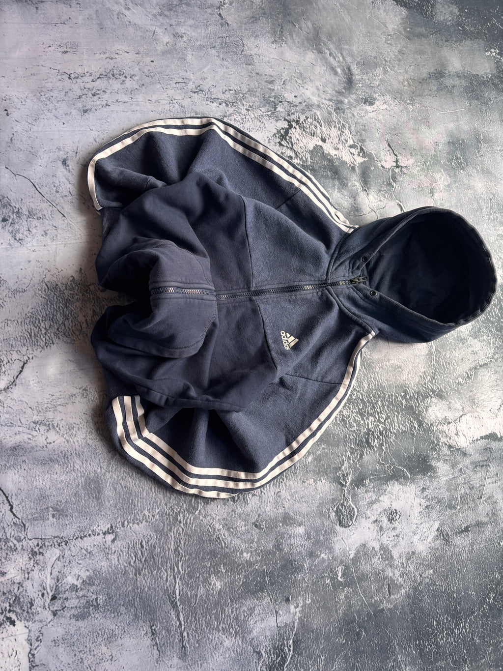 bluza zip hoodie adidas oversize retro w paski