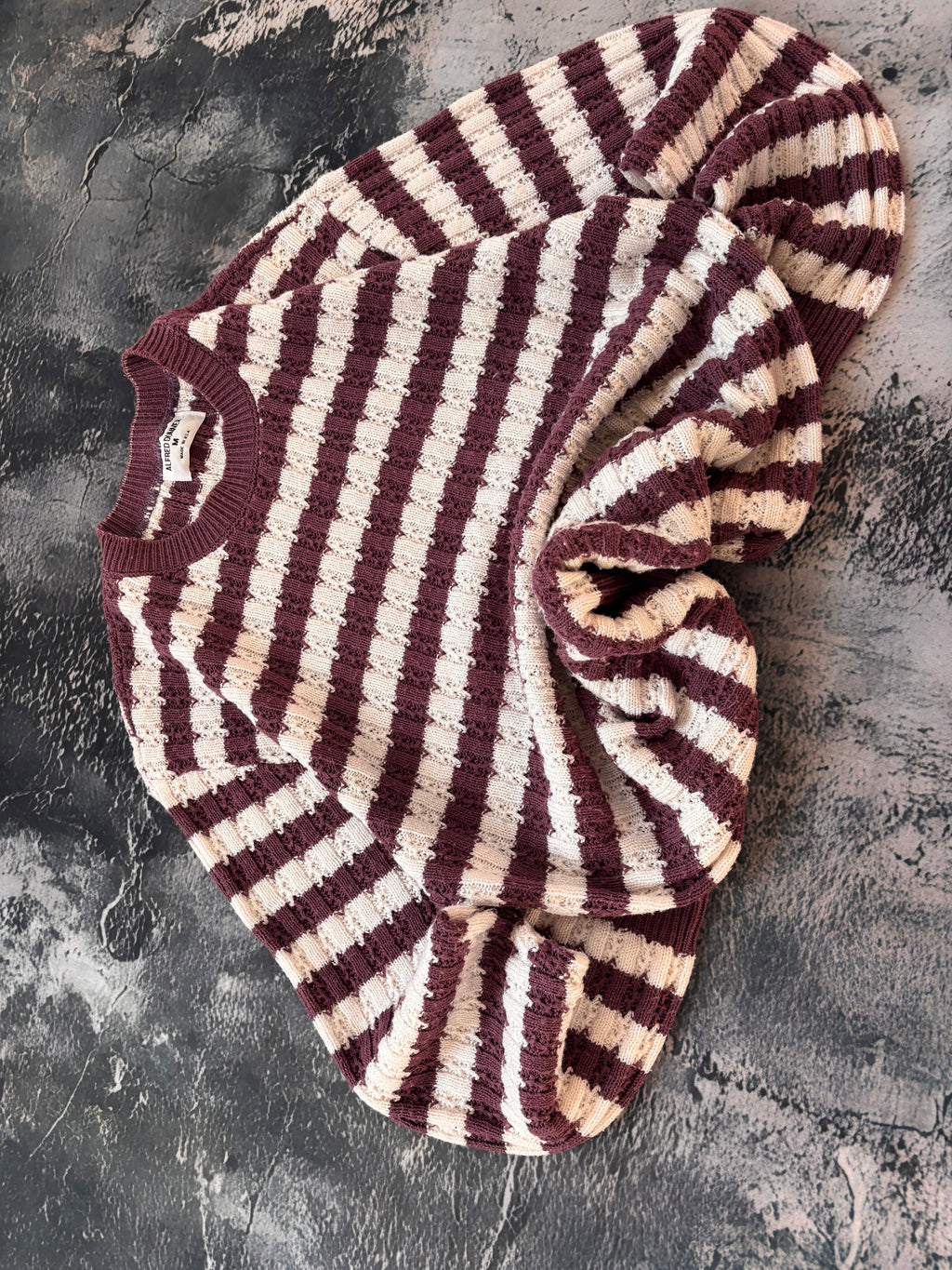 Sweter fioletowo biały vintage