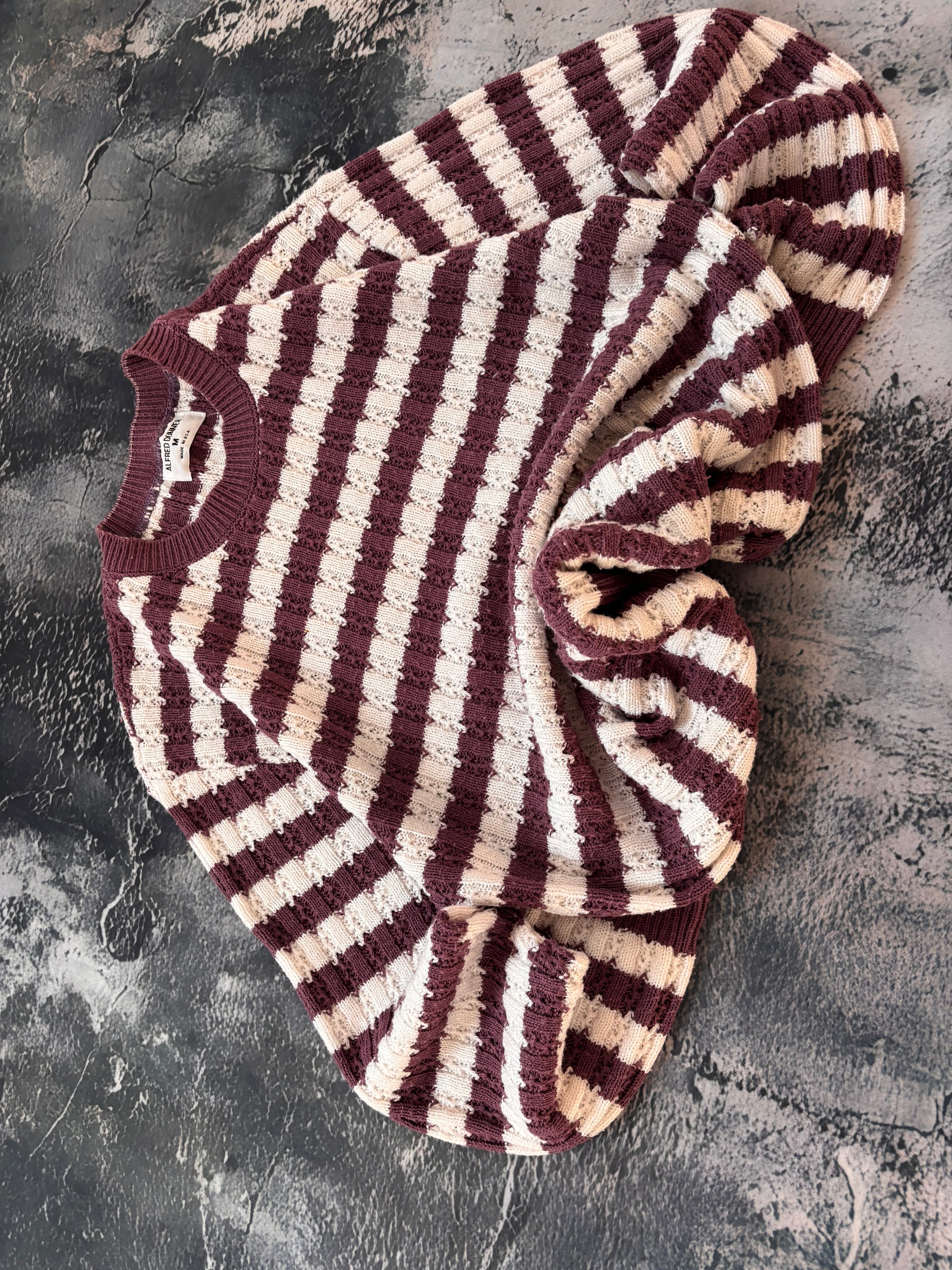 Sweter fioletowo biały vintage