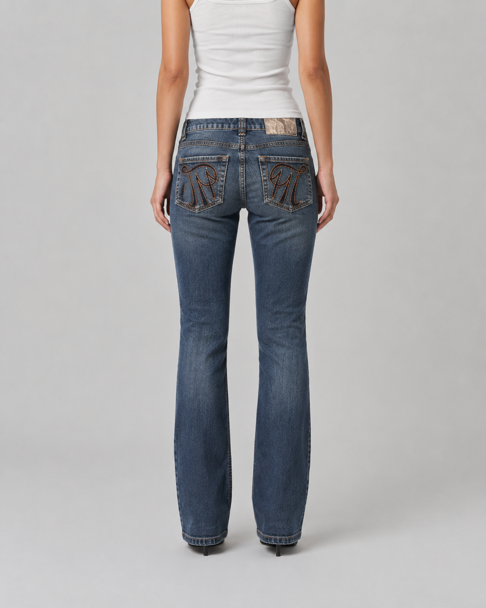 Jeans y2k rozszerzane nogawki retro unikat