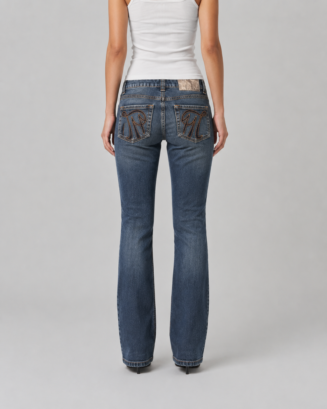 Jeans y2k rozszerzane nogawki retro unikat