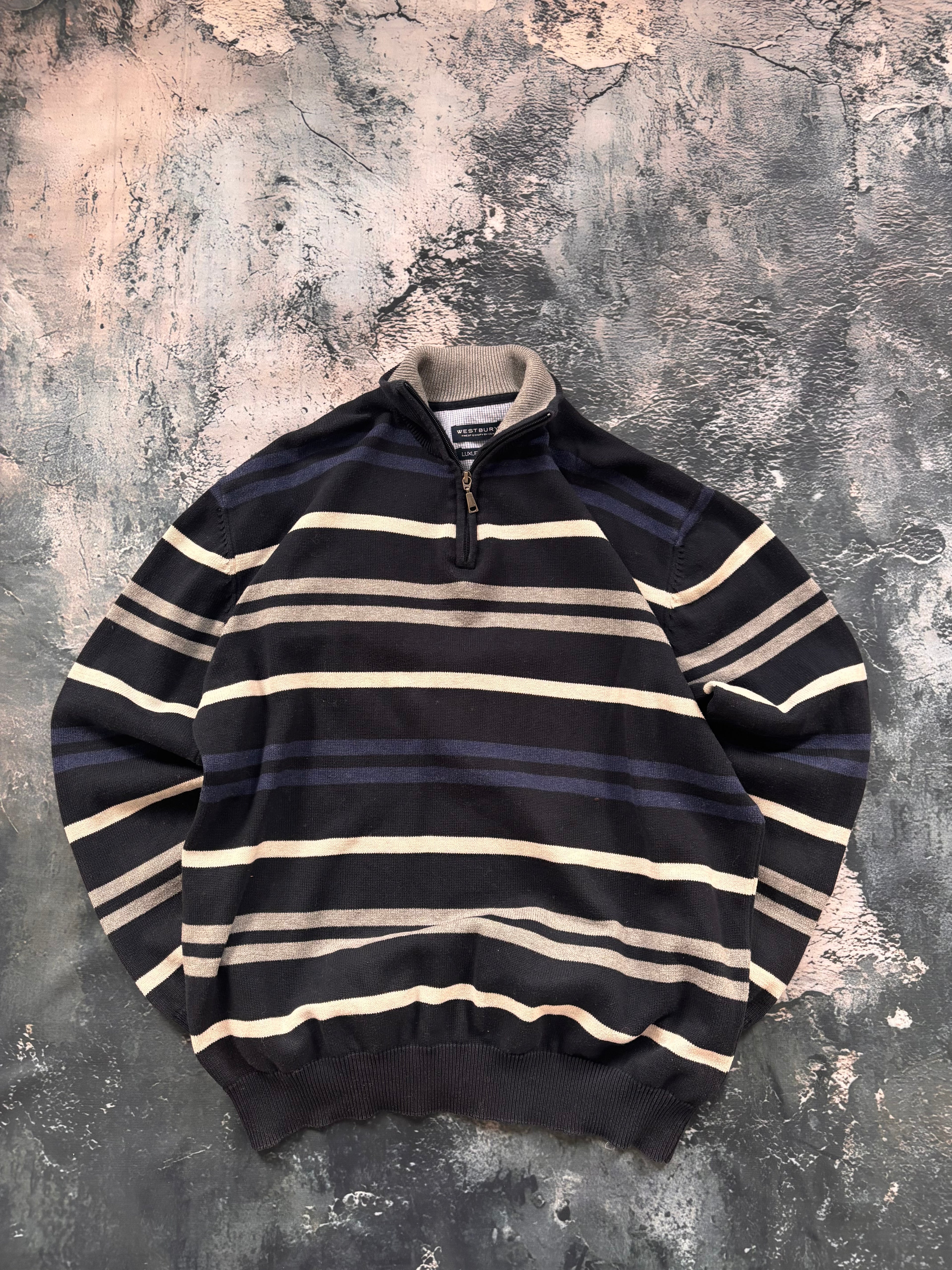 Bluza polo zip z zamkiem granatowy