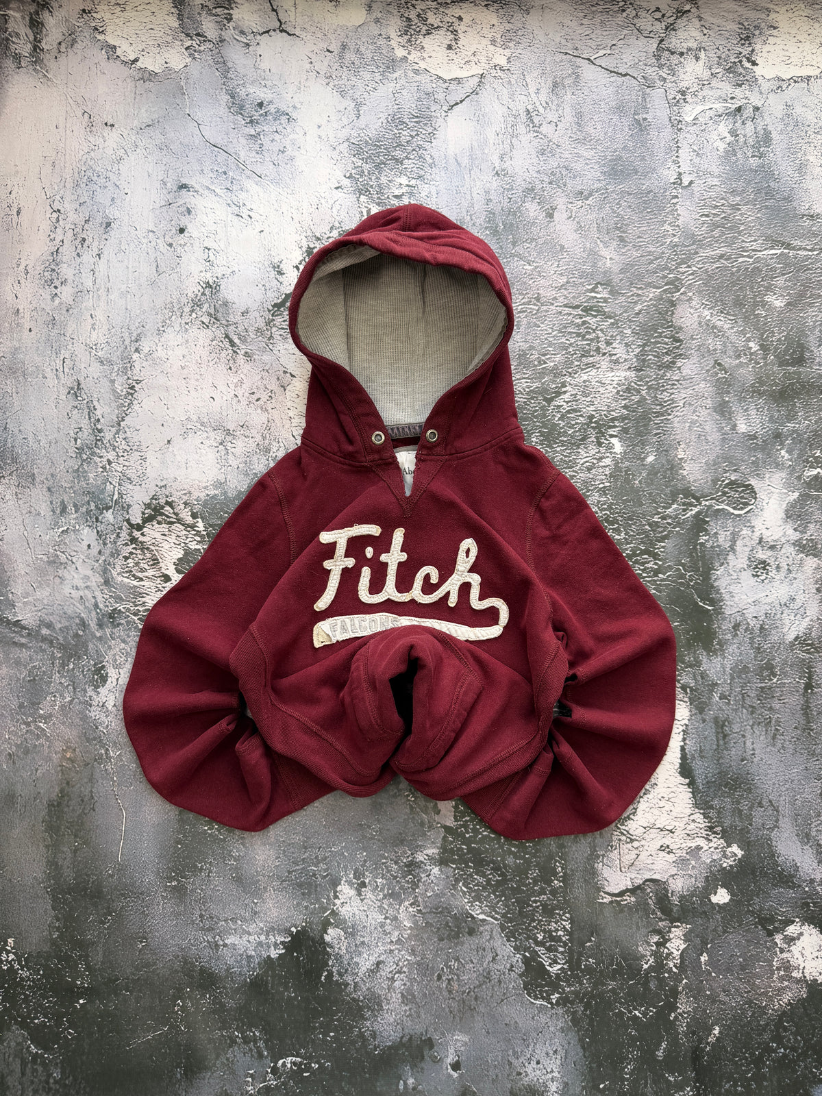 BLUZA HOODIE PROSTY KROJ UNIKATOWA ABERCROMBIE BURGUND Y2K RETRO VINTAGE