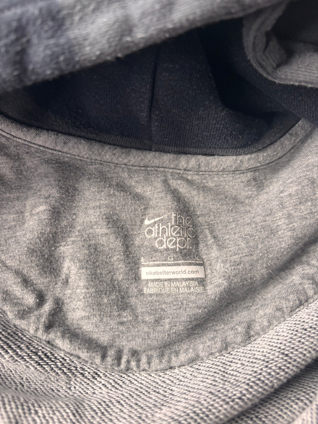 Bluza hoodie zip nike w paski szaro czarna  oversize vintage oldschool retro 90s streetwear basic