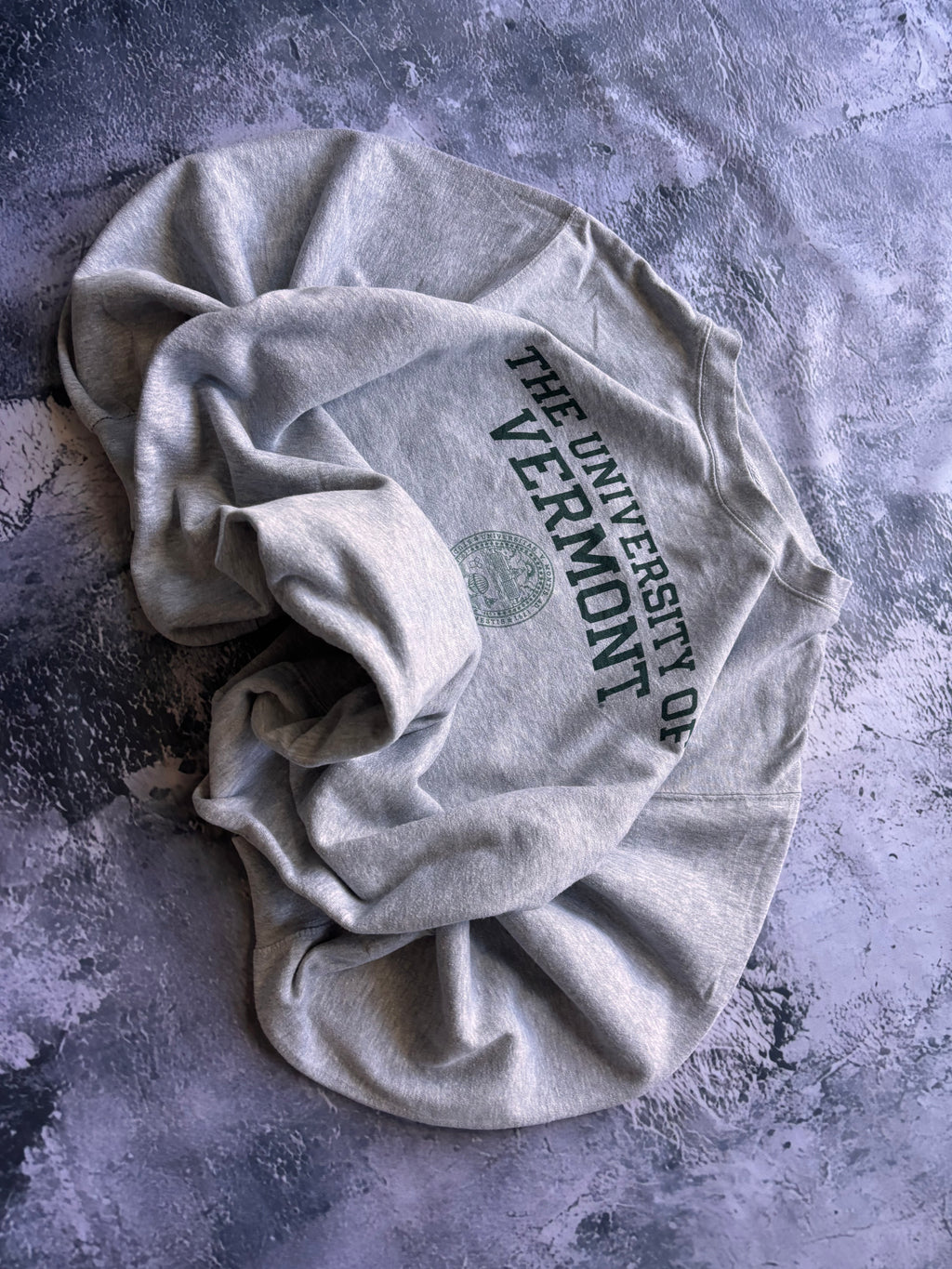 Bluza crewneck VERMONT vintage szara oversize retro