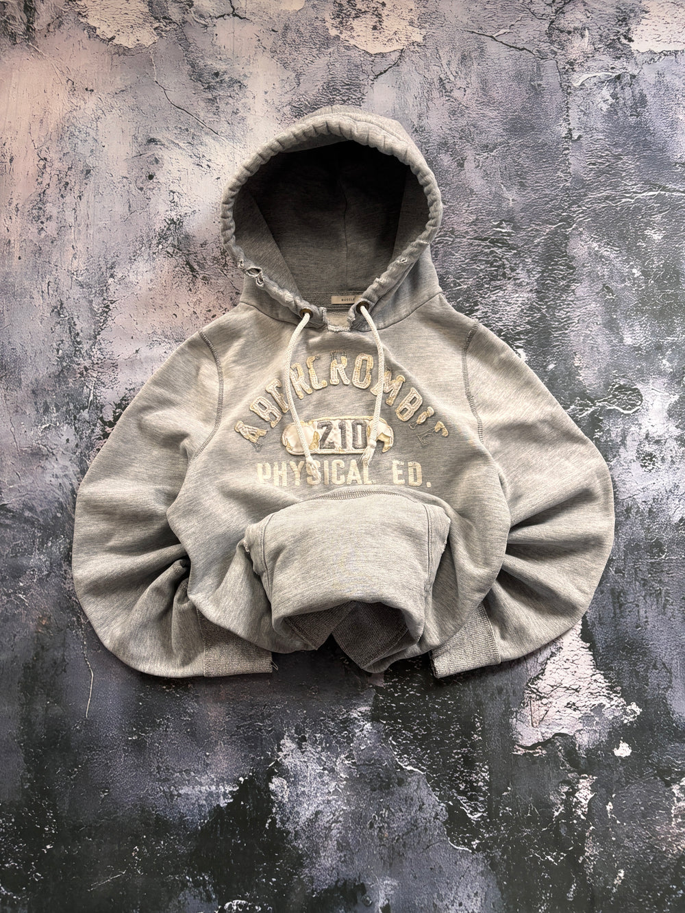 BLUZA HOODIE Abercrombie EFEKT DISTRESSED CUSTOM vintage retro basic