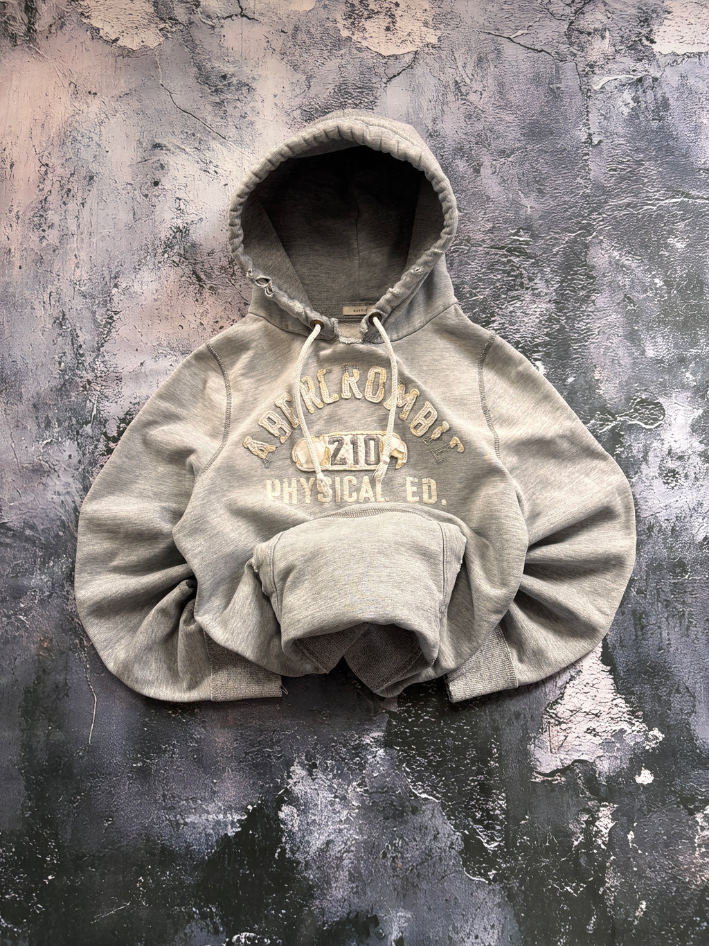 BLUZA HOODIE Abercrombie EFEKT DISTRESSED CUSTOM vintage retro basic