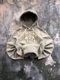 BLUZA HOODIE Abercrombie EFEKT DISTRESSED CUSTOM vintage retro basic