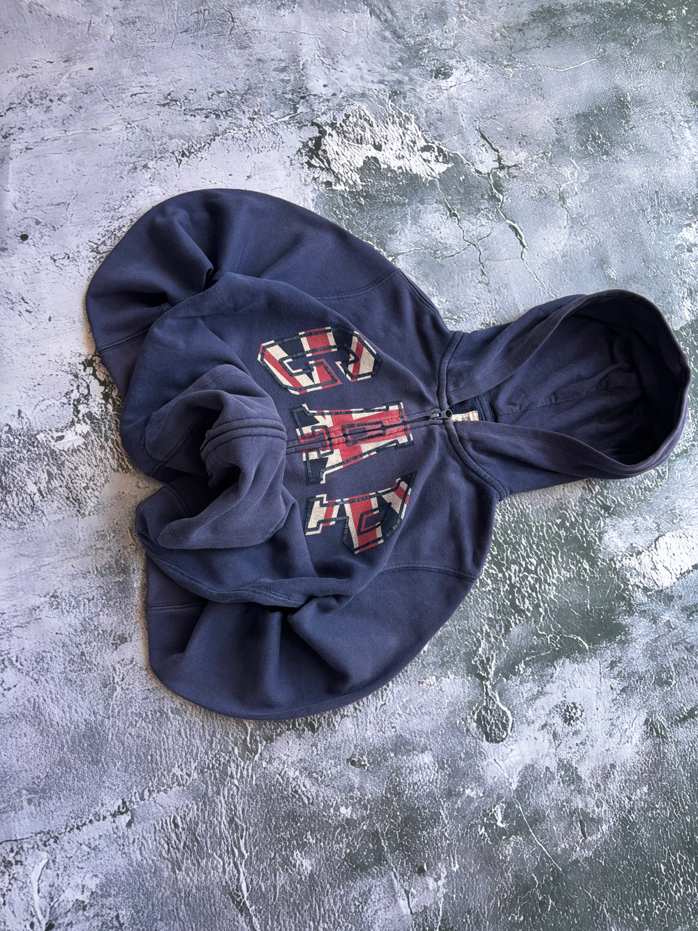 BLUZA HOODIE GAP UK VINTAGE RETRO PRZYLEGAJĄCY  KRÓJ