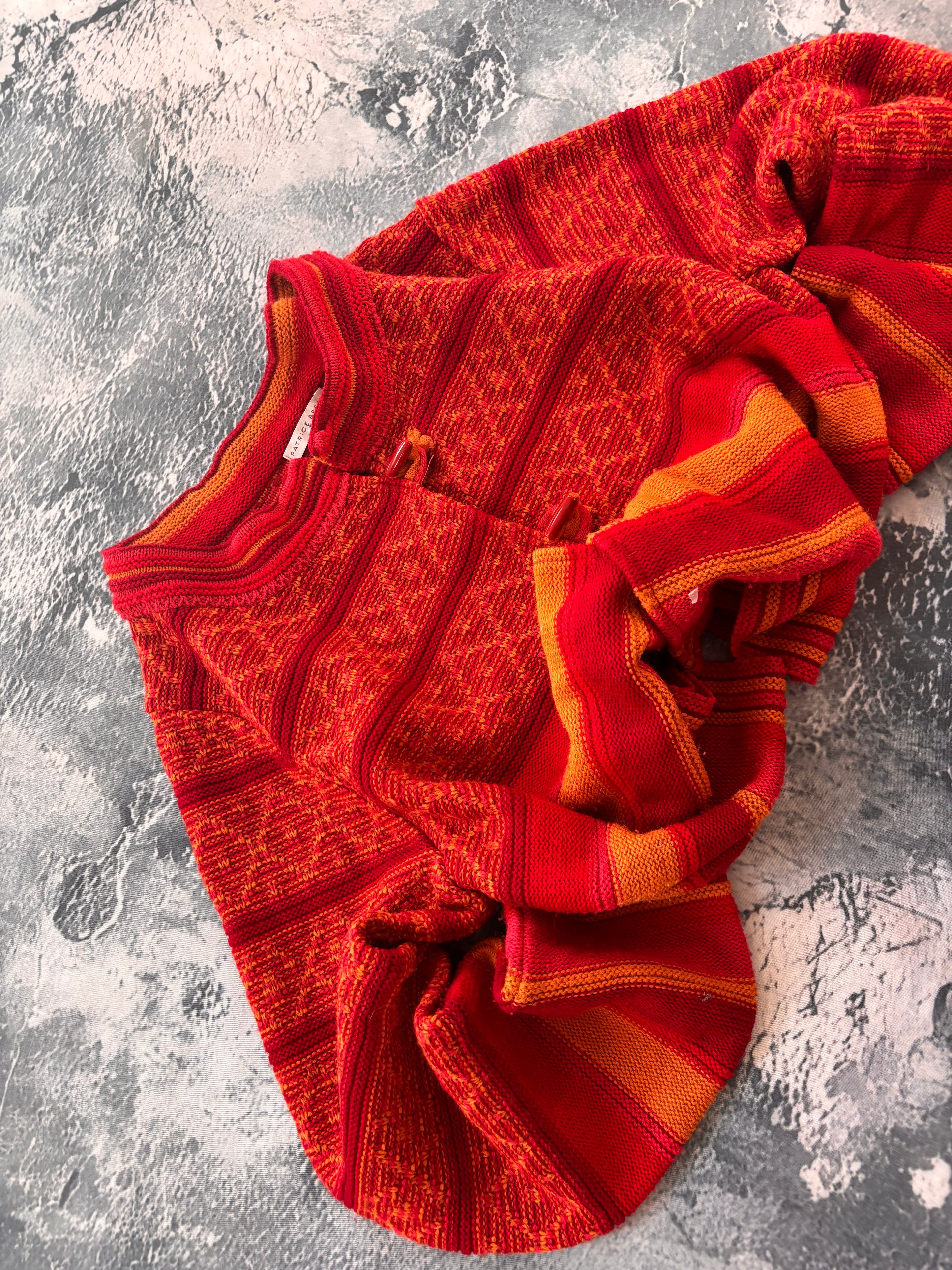 sweter kardigan pomarańczowy