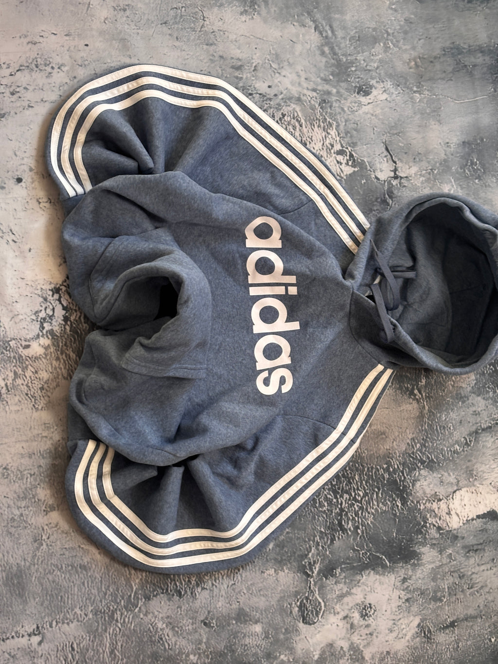 bluza hoodie Adidas big logo blue w paski viral