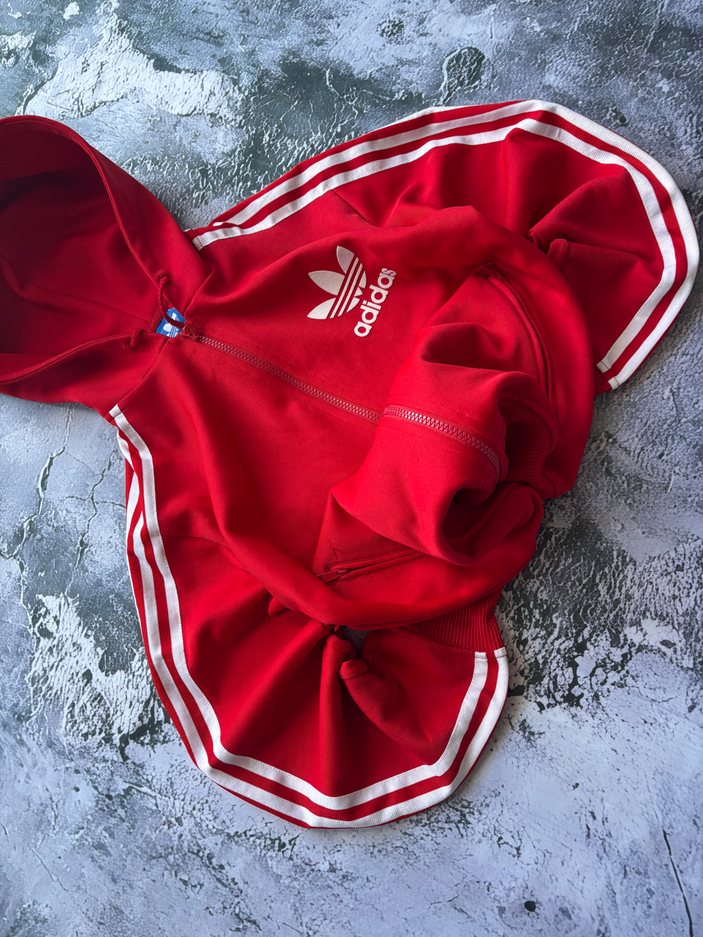 BLUZA HOODIE ADIDAS KLASYCZNA BASIC W PASKI STRIPES RETRO