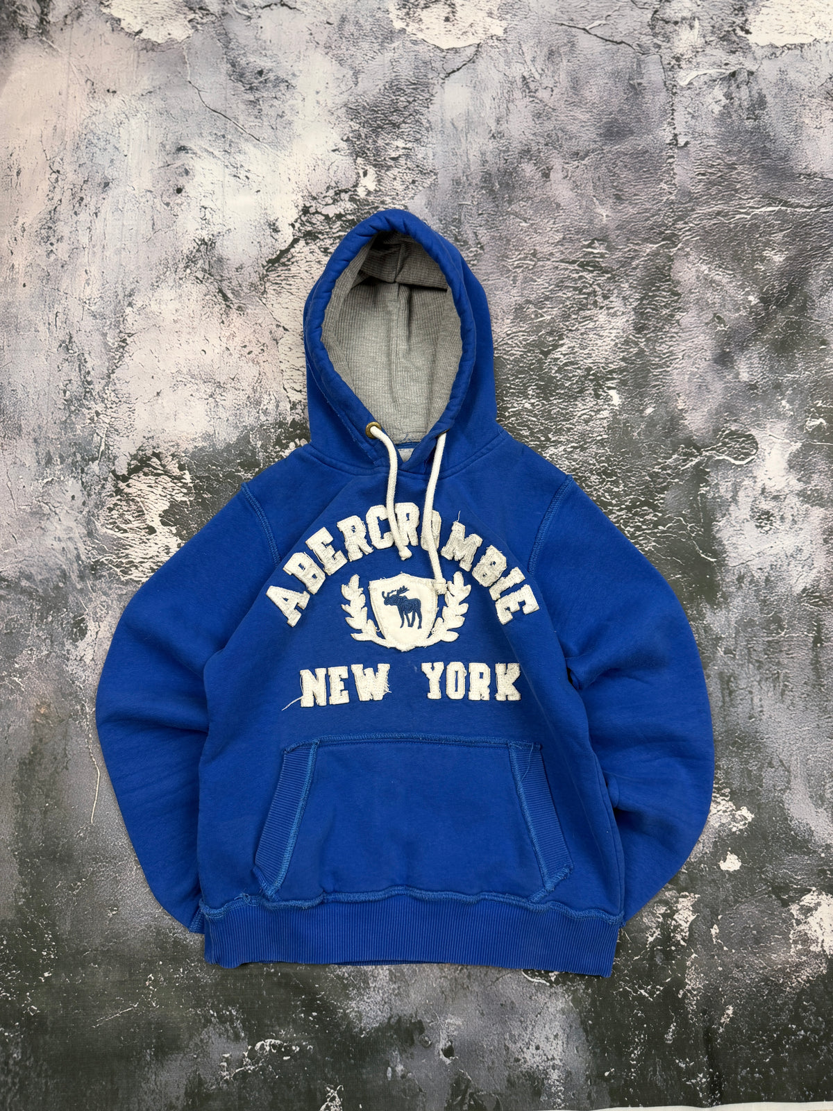 BLUZA HOODIE ABERCROMBIE BLUE VINTAGE RETRO Y2K