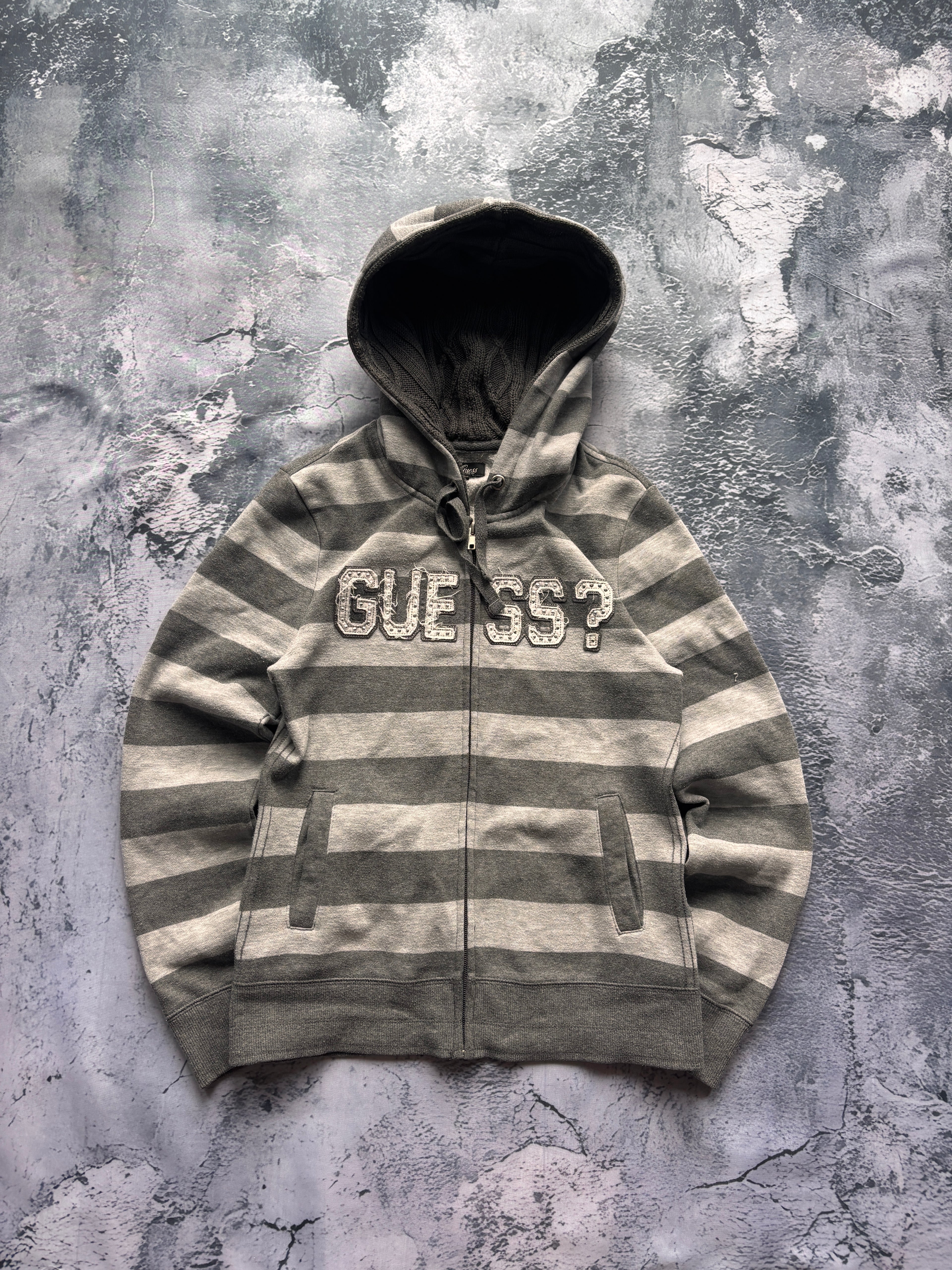 BLUZA HOODIE GUESS ? VINTAGE W PASKI RETRO UNIKAT