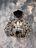 bluza hoodie Adidas big logo retro american streetwear szara