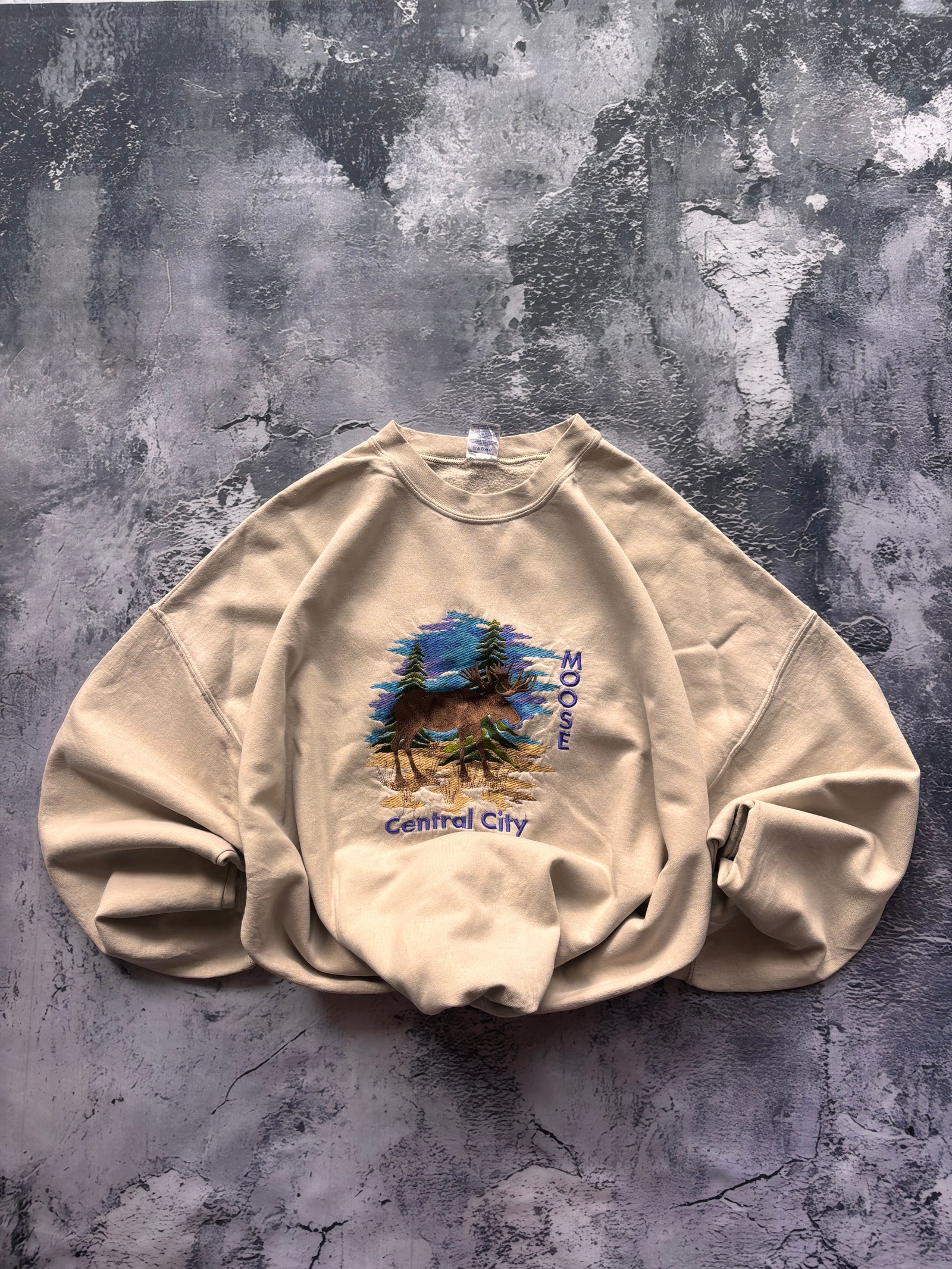 Bluza crewneck oversize boxy w stylu vintage oldschool retro 90s american moose colorado