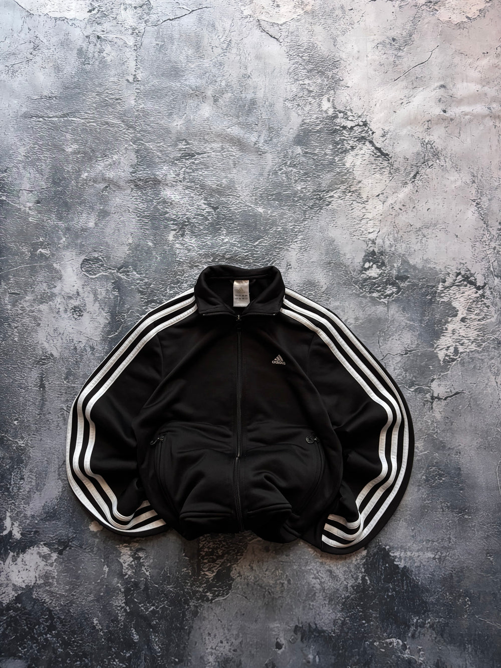 bluza zip przylegający krój basic ADIDAS