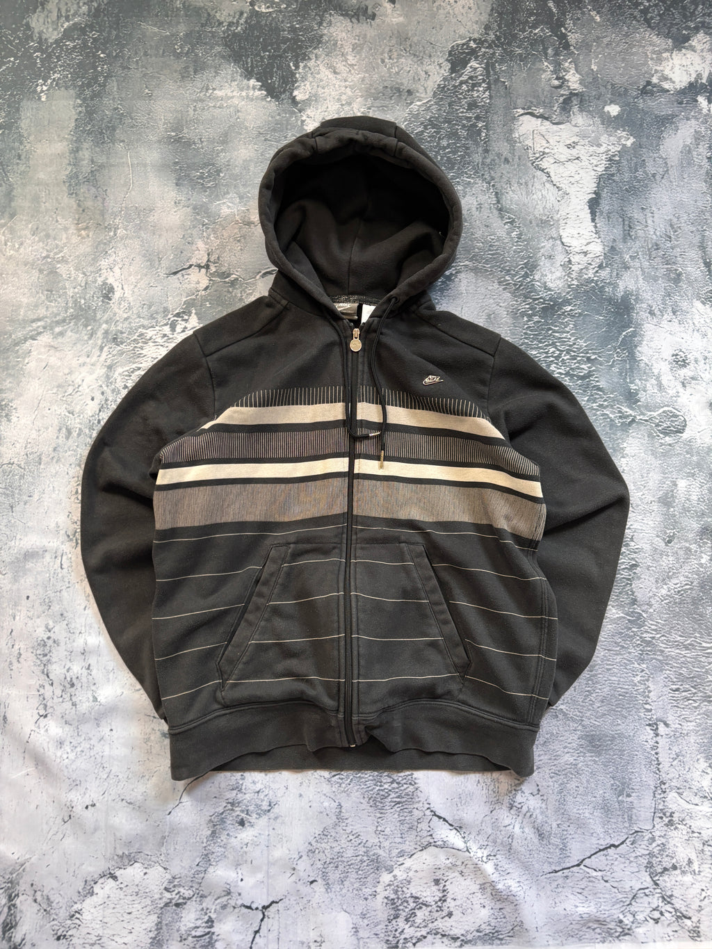 Bluza hoodie NIKE retro w paski oversize american streetwear