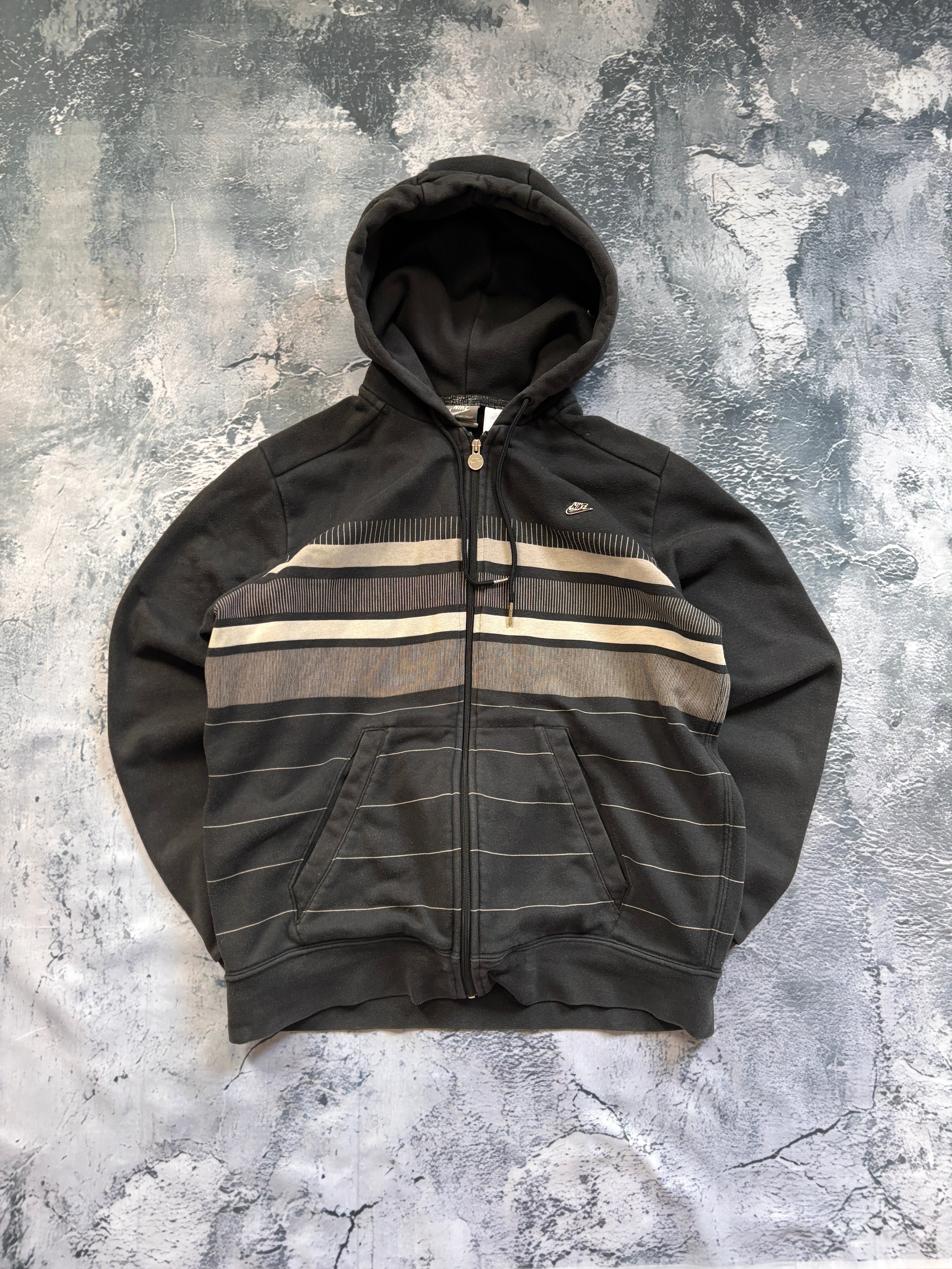Bluza hoodie NIKE retro w paski oversize american streetwear
