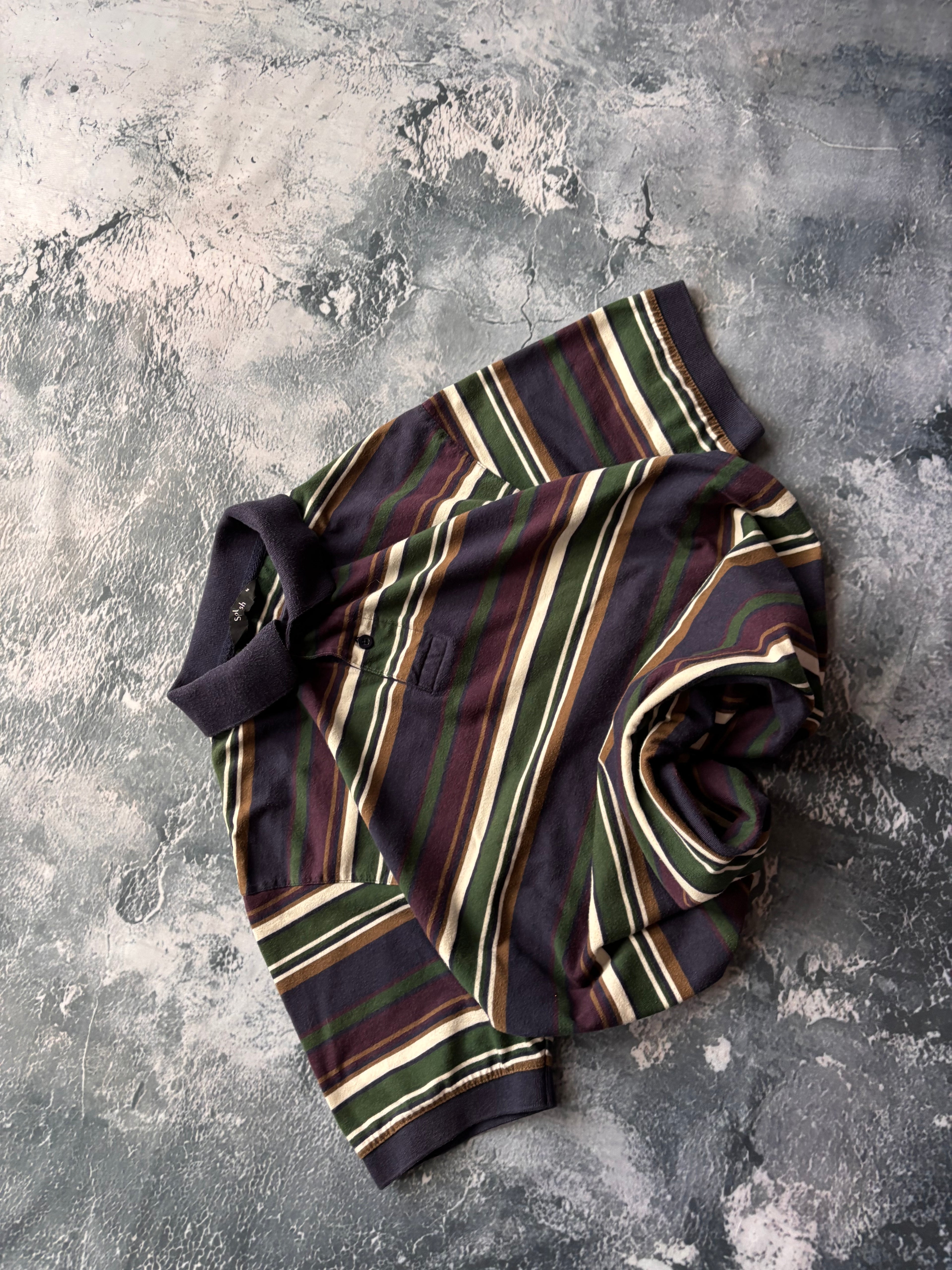 Koszulka t shirt vintage polo w paski