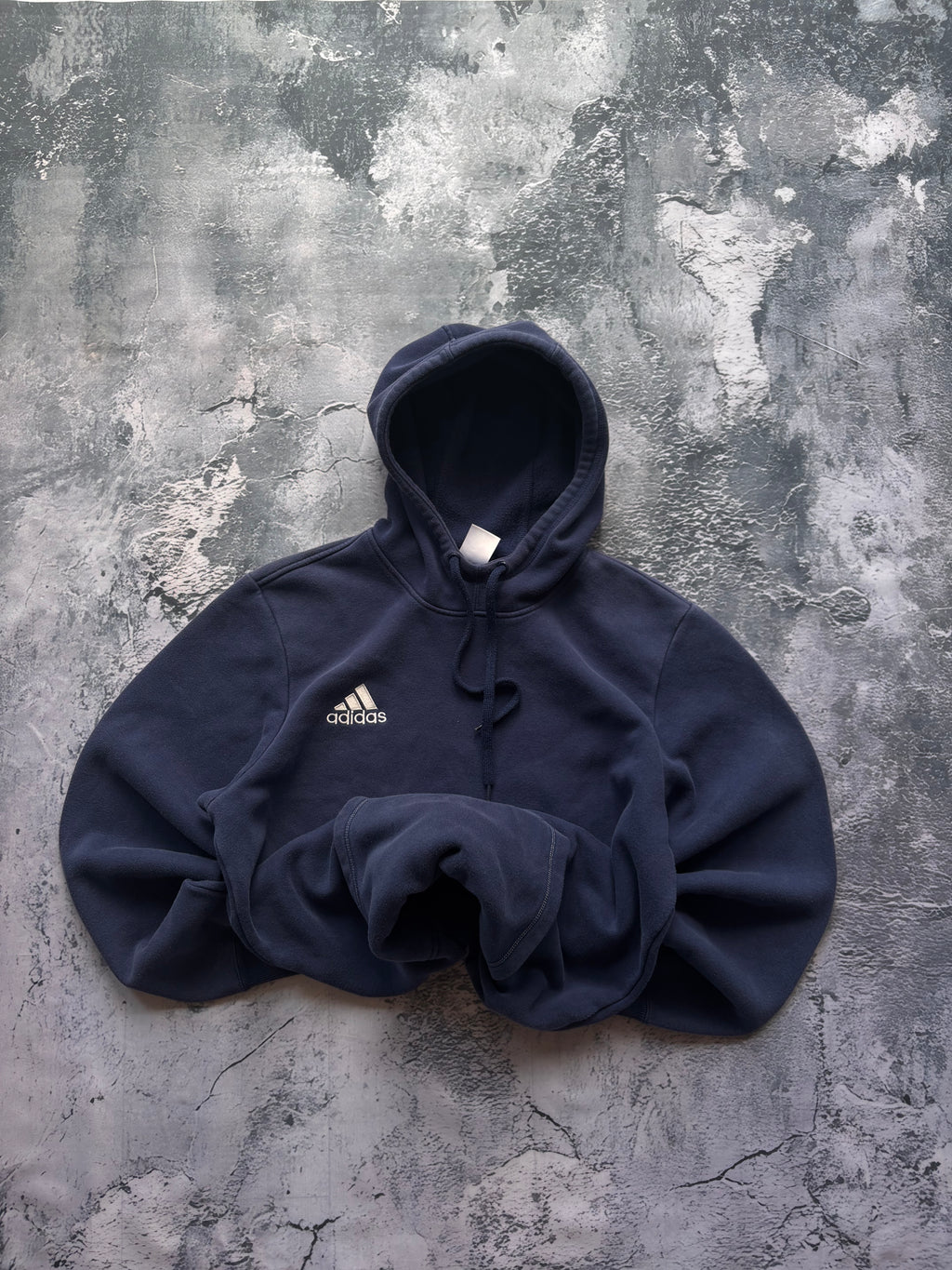 bluza hoodie Adidas granatowa basic retro usa oversize