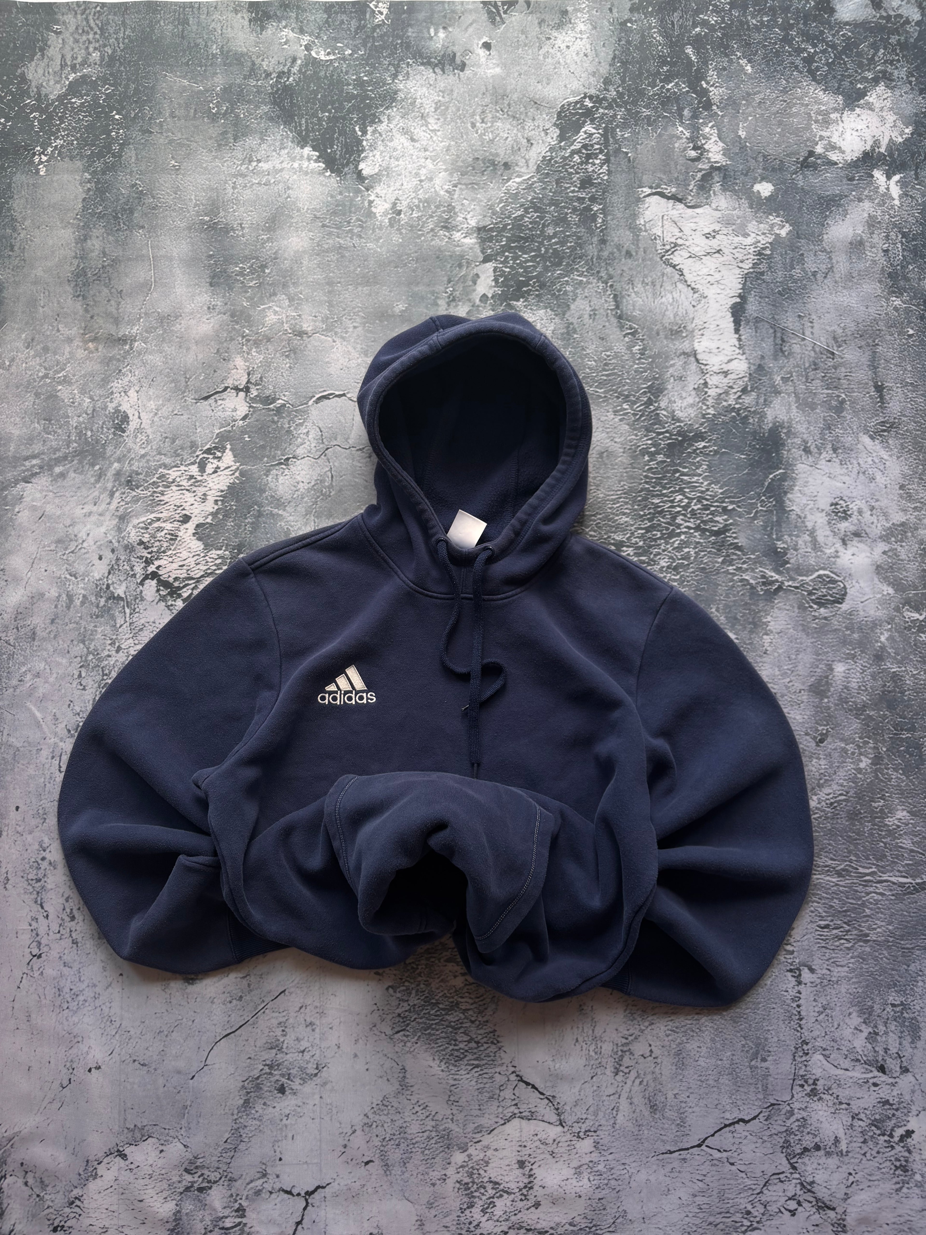 bluza hoodie Adidas granatowa basic retro usa oversize
