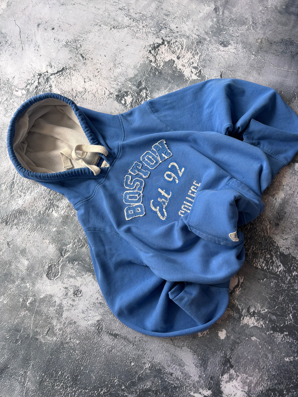 Bluza hoodie niebieska blue BOSTON vintage
