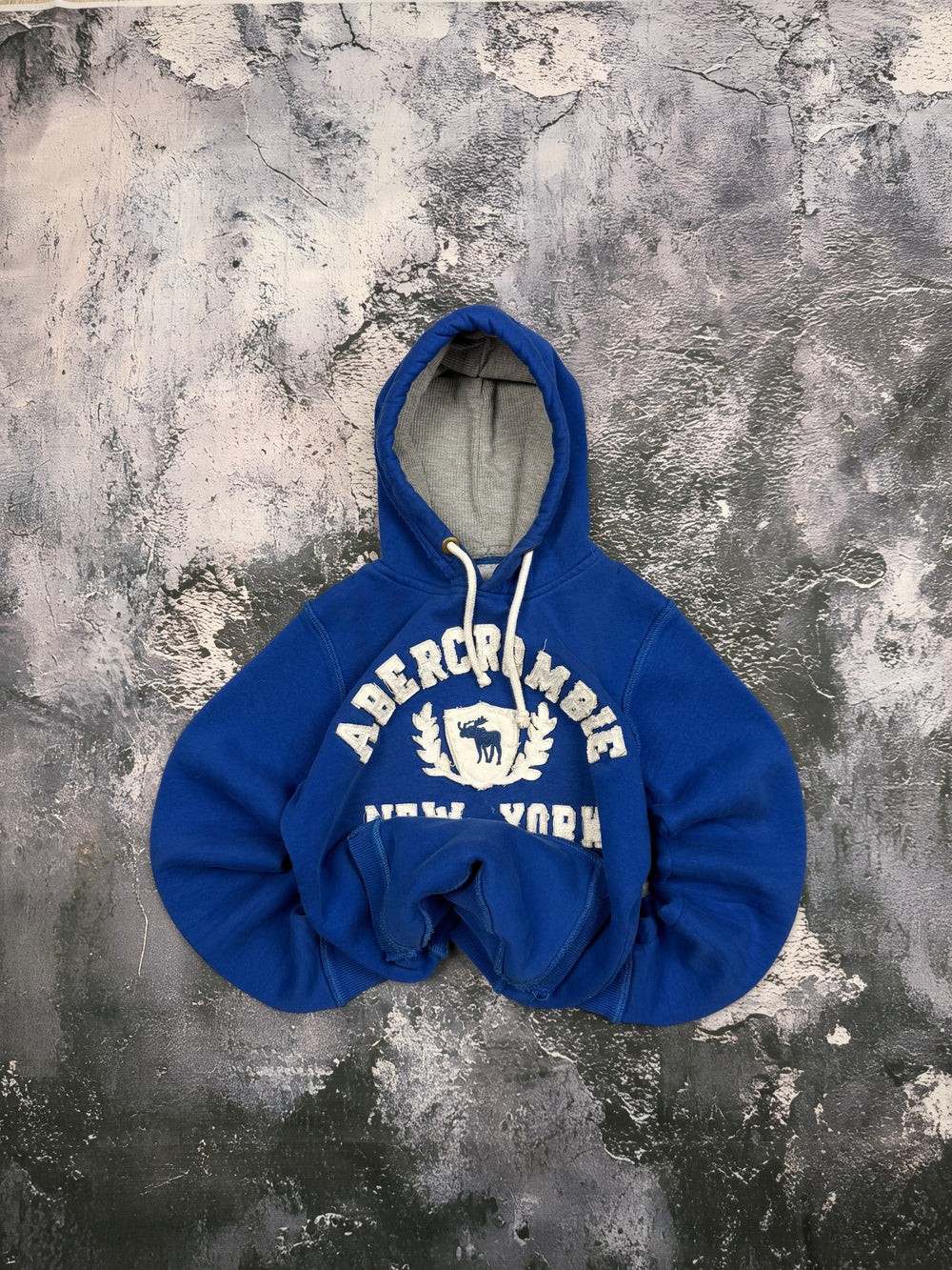 BLUZA HOODIE ABERCROMBIE BLUE VINTAGE RETRO Y2K