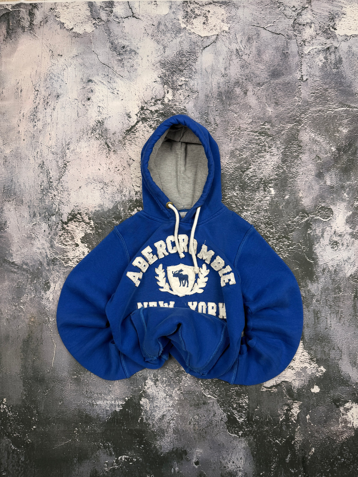 BLUZA HOODIE ABERCROMBIE BLUE VINTAGE RETRO Y2K