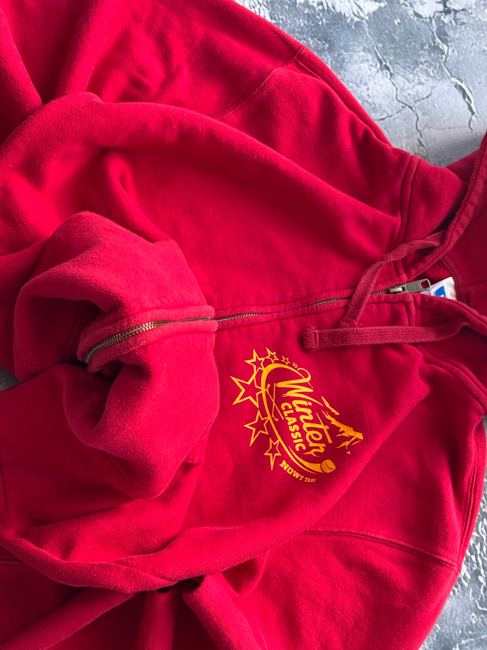 bluza zip hoodie czerwone a wyścigowa USA vintage