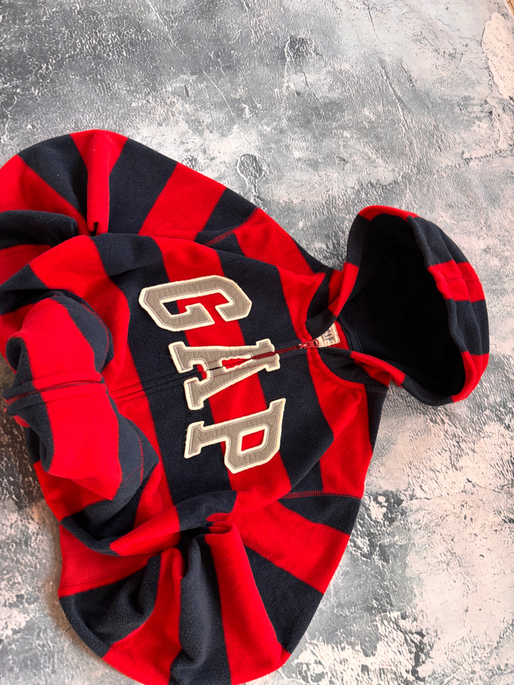 Bluza gap polar prosty krój czerwono granatowa