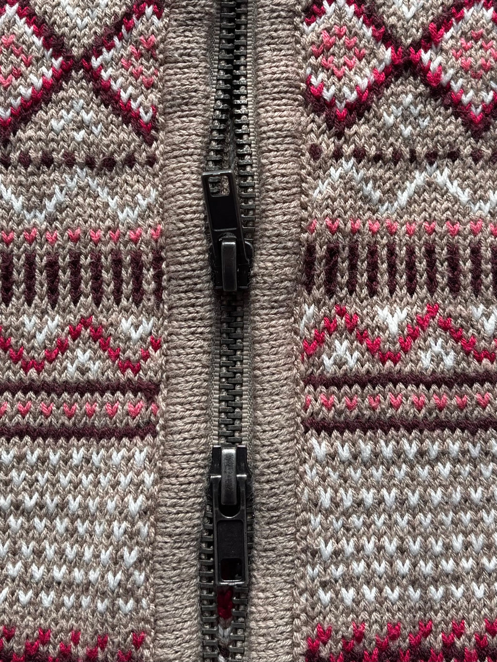 Bluza zip vintage we wzory nordic