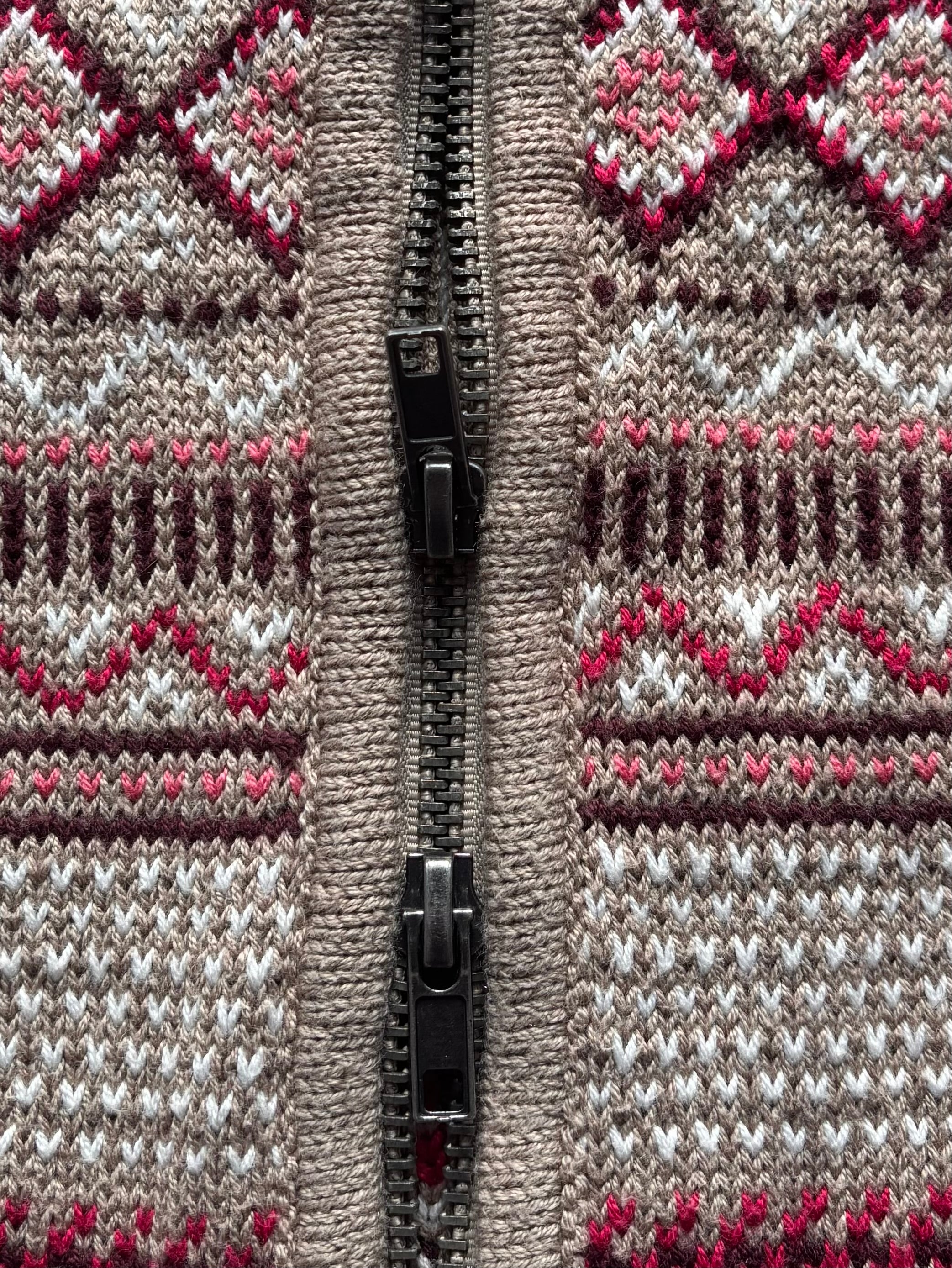 Bluza zip vintage we wzory nordic